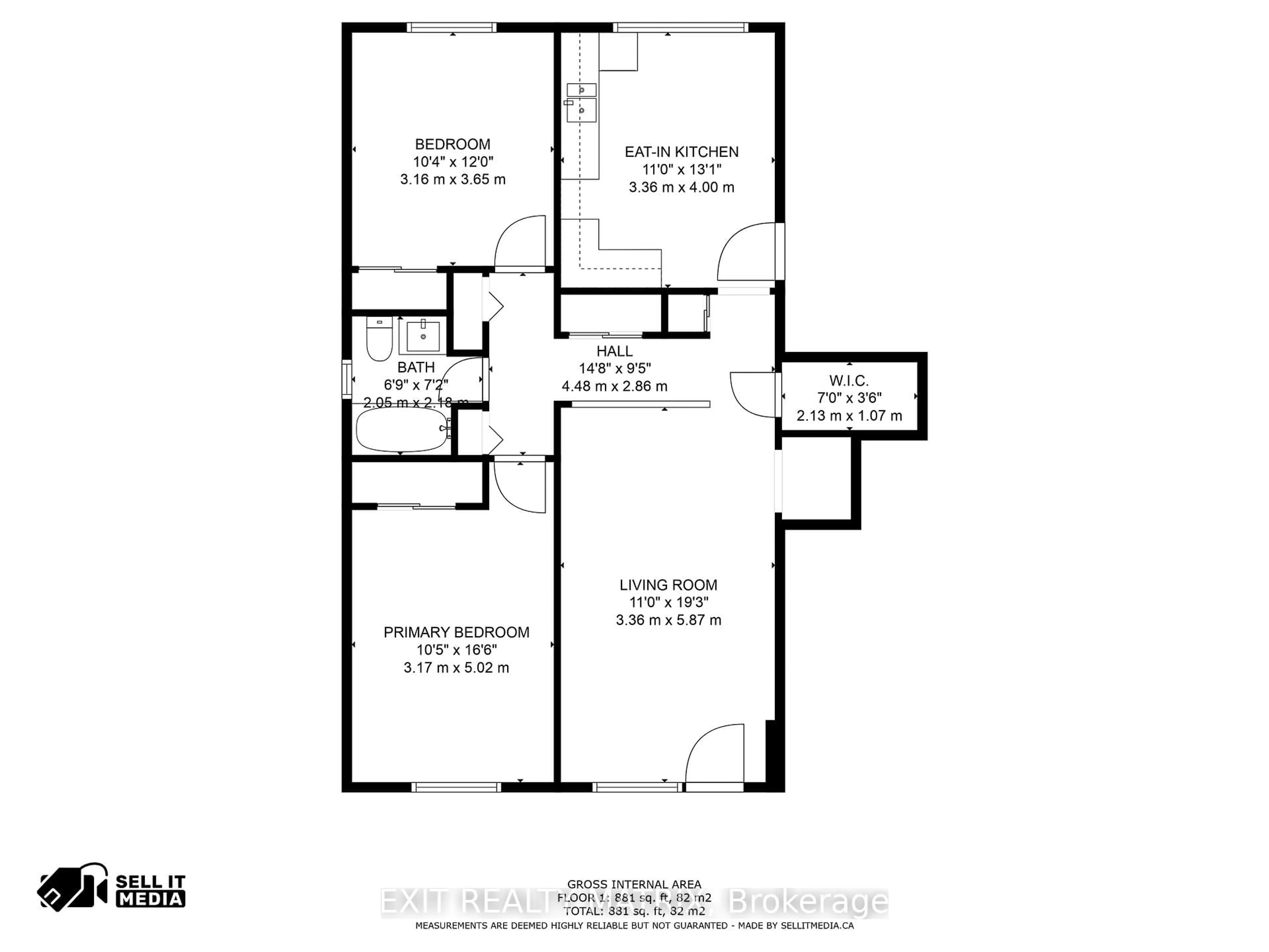 Floor plan for 977 Cartier Blvd #5, Hawkesbury Ontario K6A 2Y4