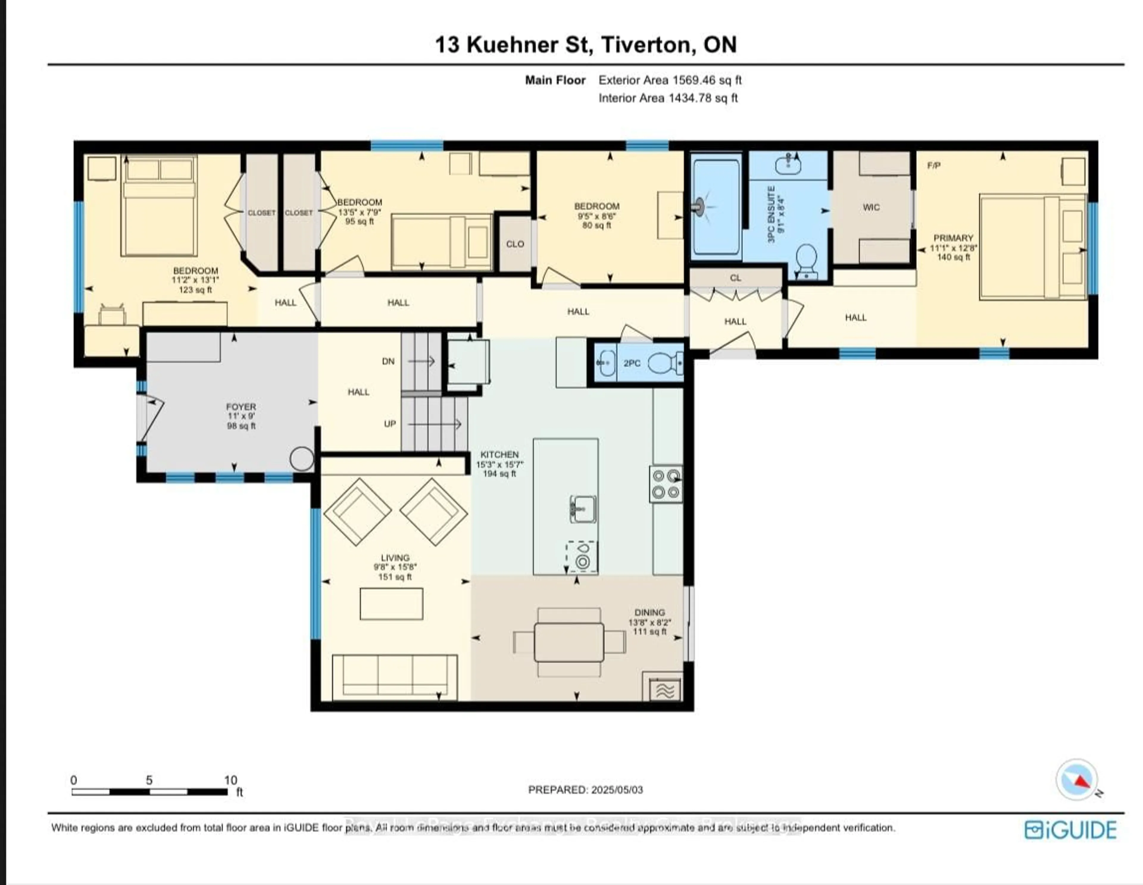 Floor plan for 13 Kuehner St, Kincardine Ontario N0G 2T0