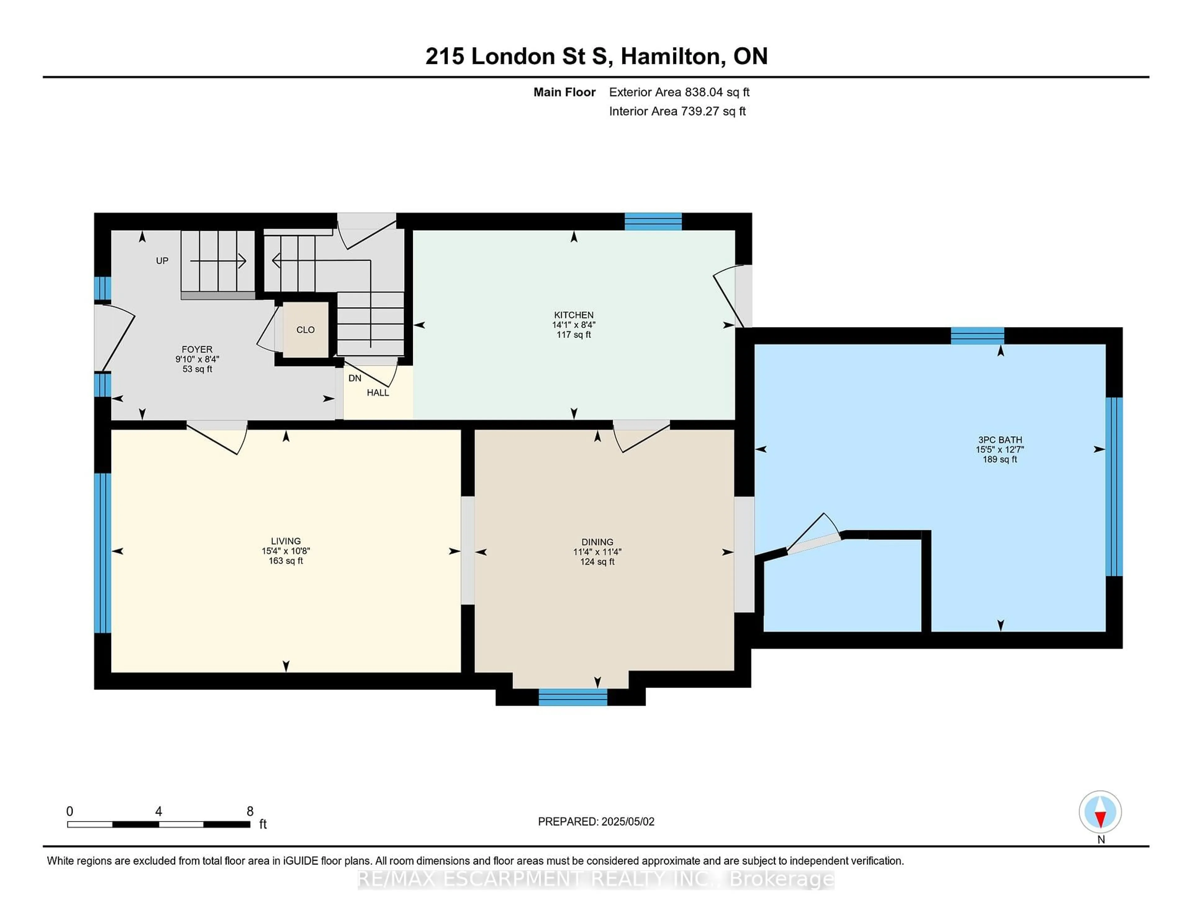 Floor plan for 215 London St, Hamilton Ontario L8K 2H1