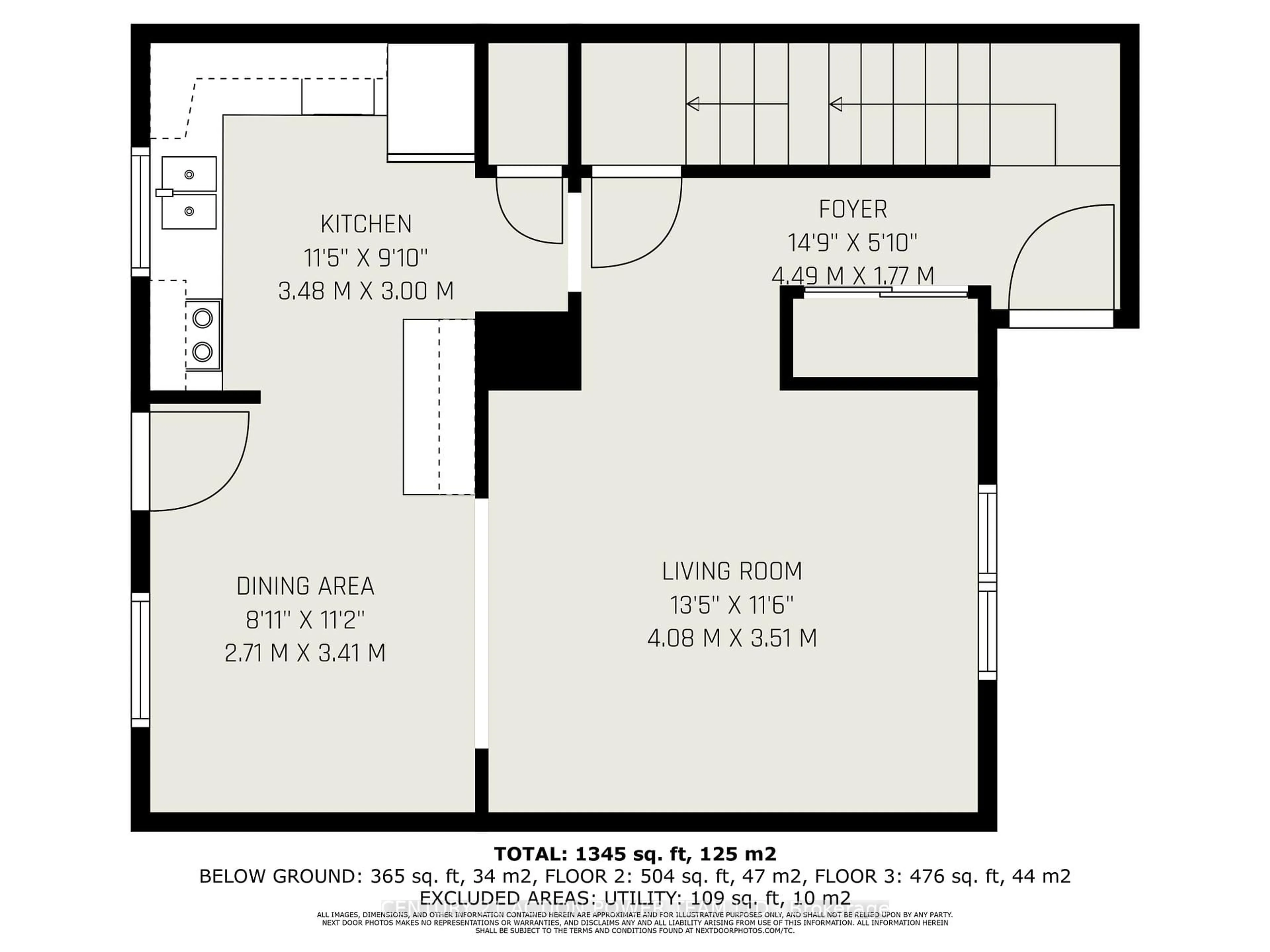Floor plan for 1554  E Beaverpond Dr #125  (E), Ottawa Ontario K1B 3R9