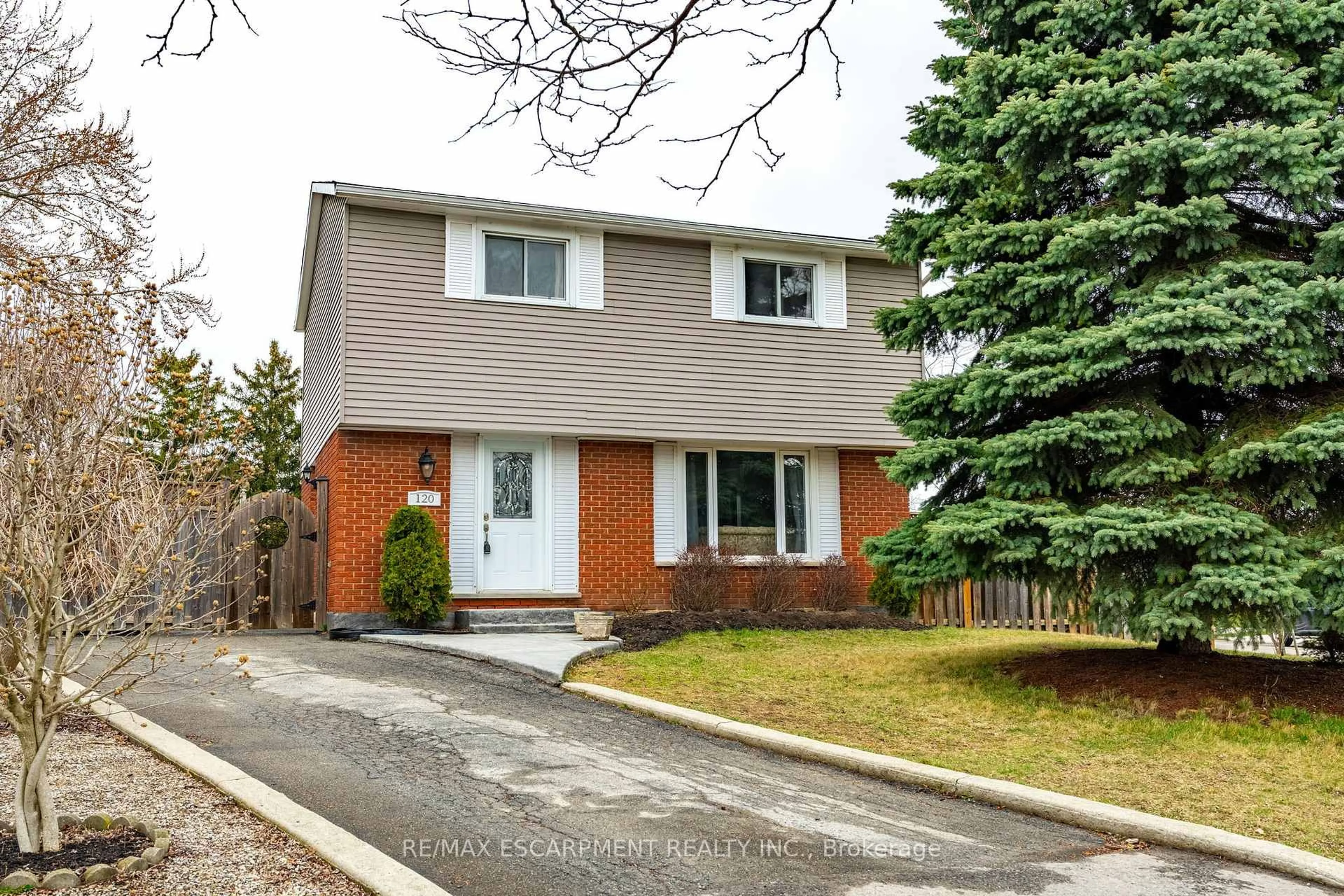 Home with brick exterior material, street for 120 Chilton Dr, Hamilton Ontario L8J 1M5