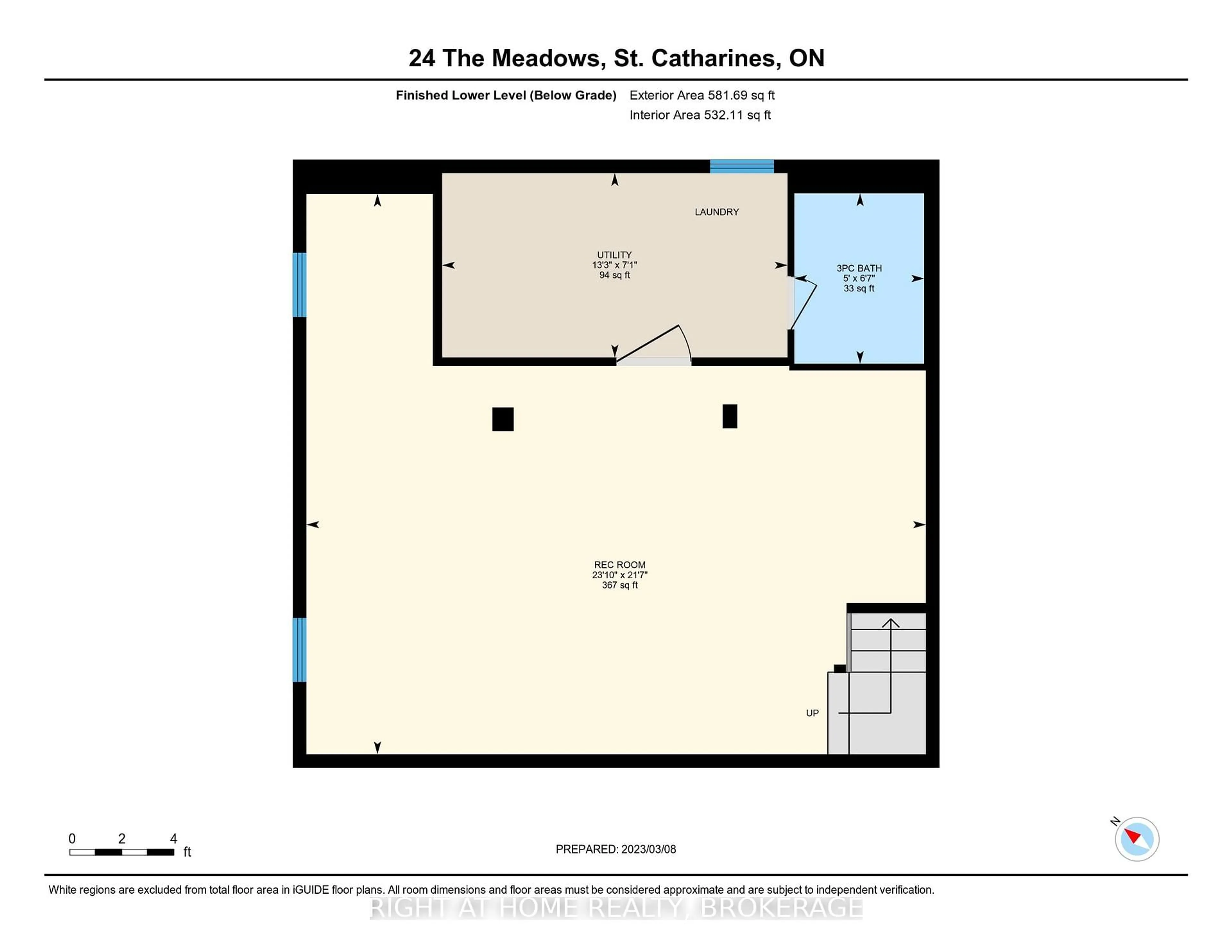 Floor plan for 24 The Meadows St, St. Catharines Ontario L2N 7L1