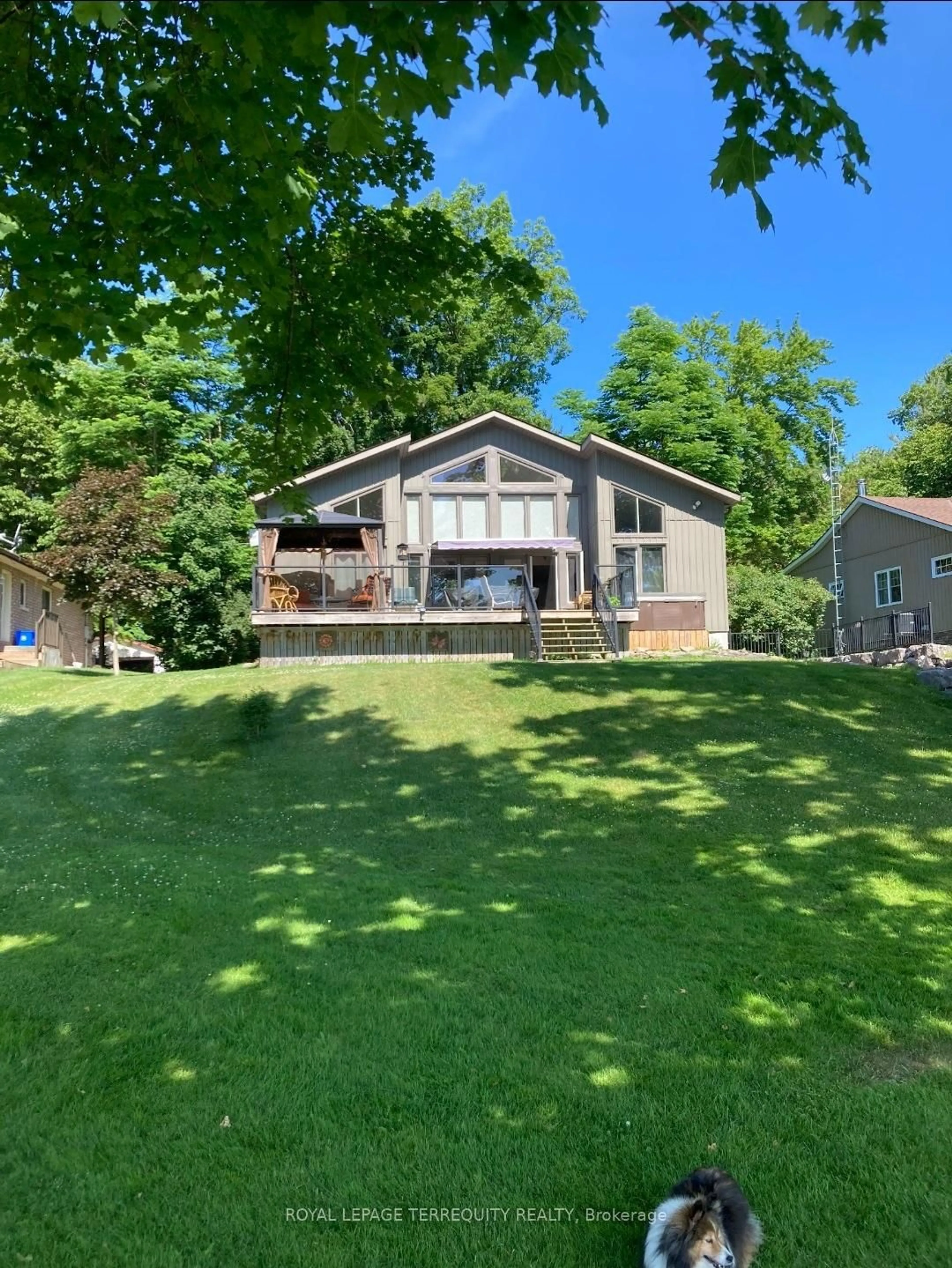 A pic from outside/outdoor area/front of a property/back of a property/a pic from drone, water/lake/river/ocean view for 18 Miller Rd, Kawartha Lakes Ontario K0M 1N0