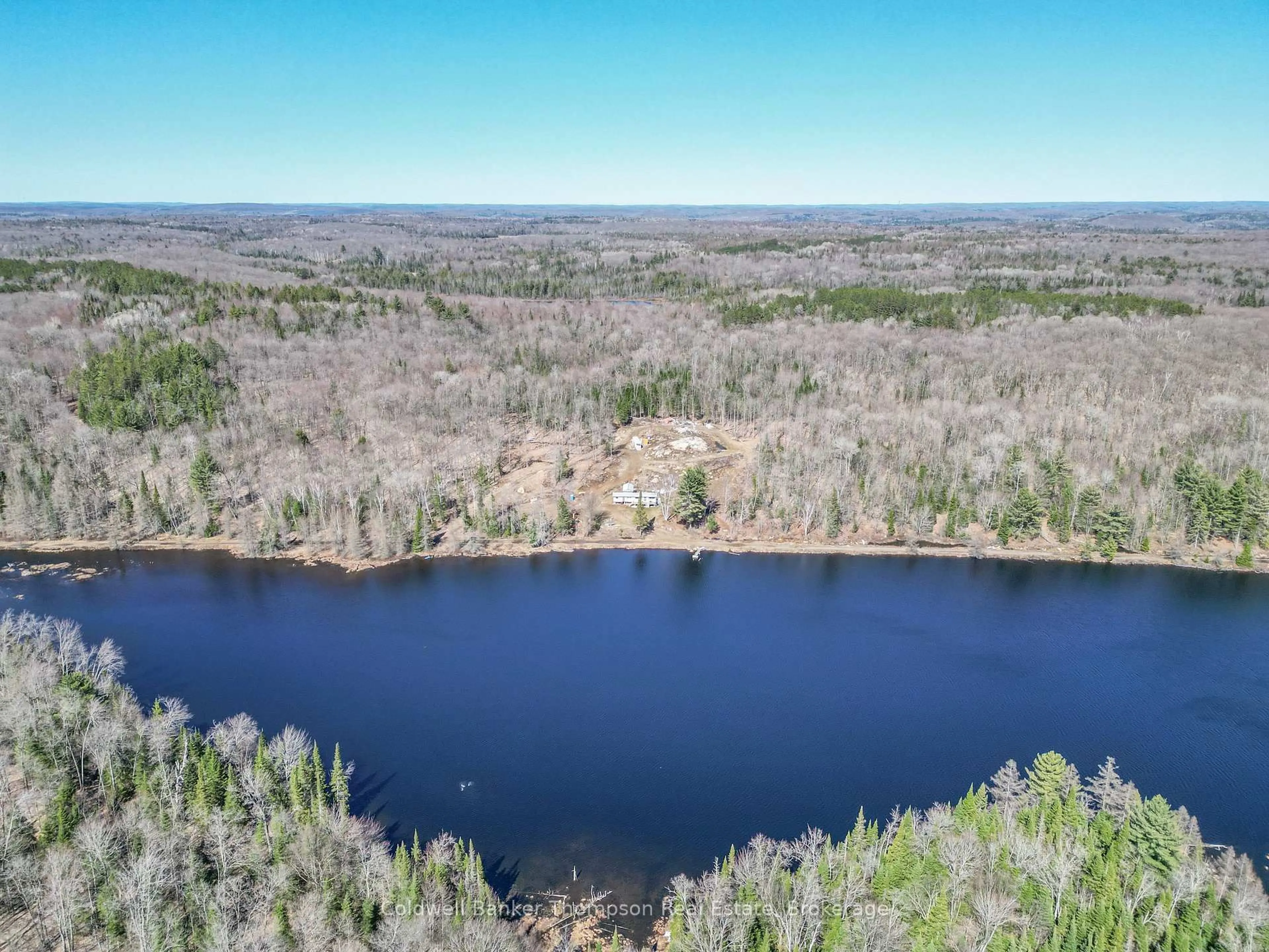 A pic from outside/outdoor area/front of a property/back of a property/a pic from drone, water/lake/river/ocean view for 0 Seguin Tr, Perry Ontario P0A 1J0