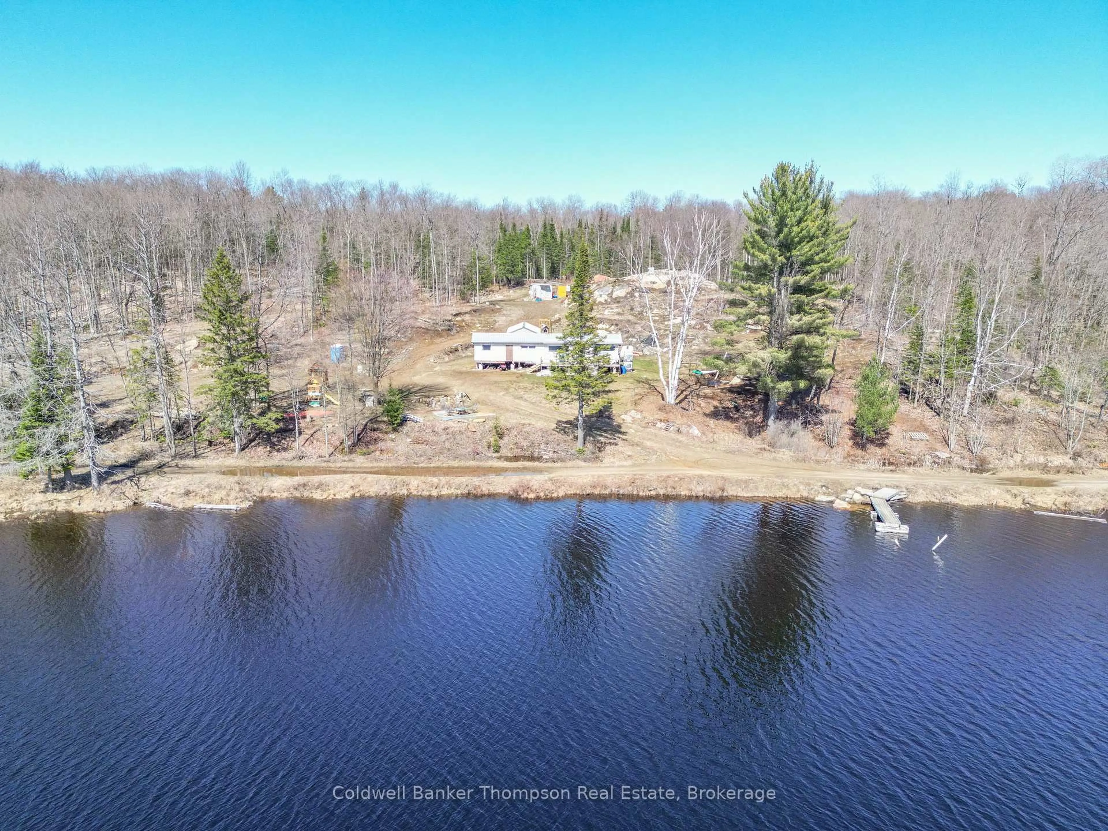 A pic from outside/outdoor area/front of a property/back of a property/a pic from drone, water/lake/river/ocean view for 0 Seguin Tr, Perry Ontario P0A 1J0