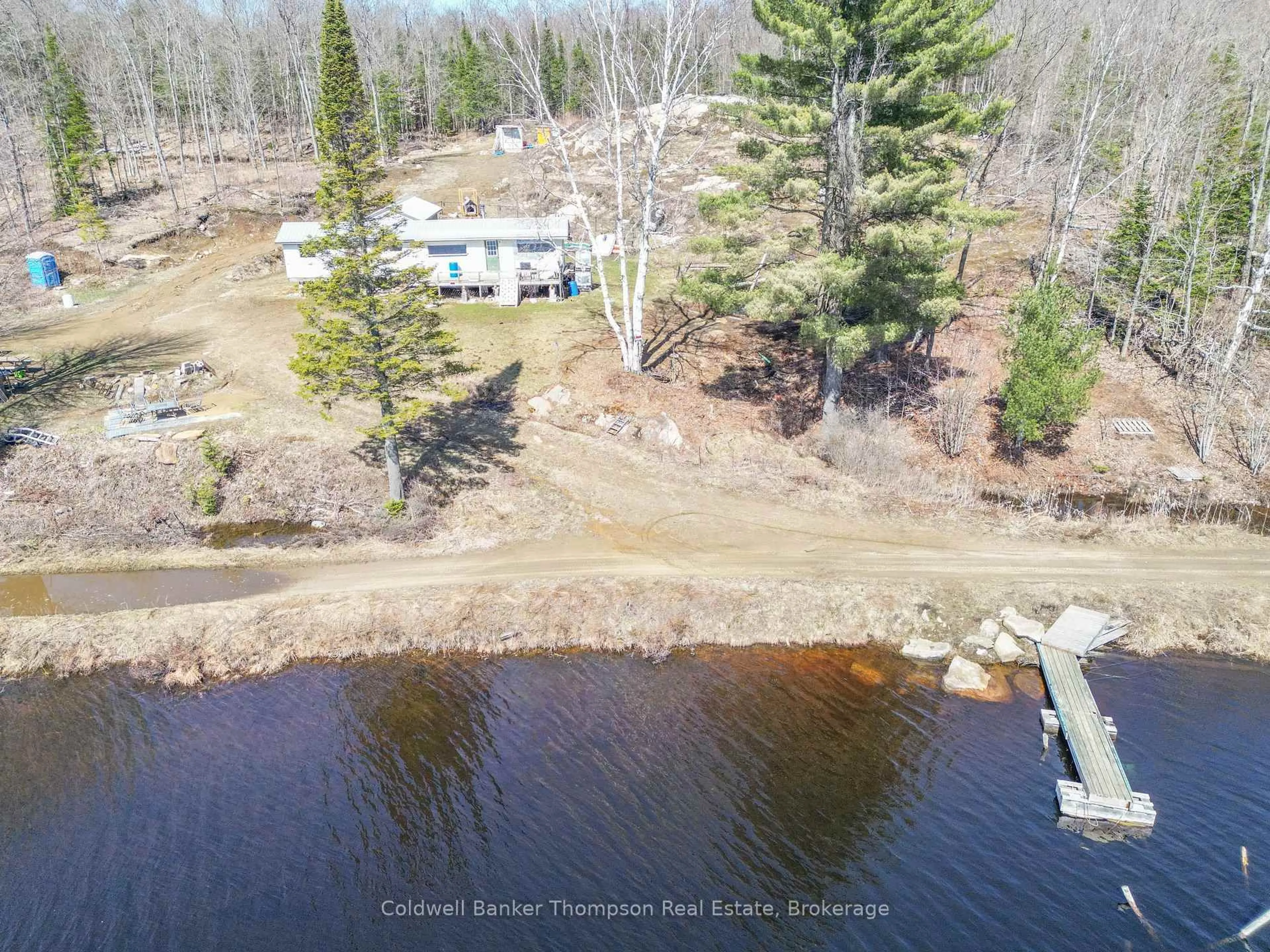 A pic from outside/outdoor area/front of a property/back of a property/a pic from drone, water/lake/river/ocean view for 0 Seguin Tr, Perry Ontario P0A 1J0