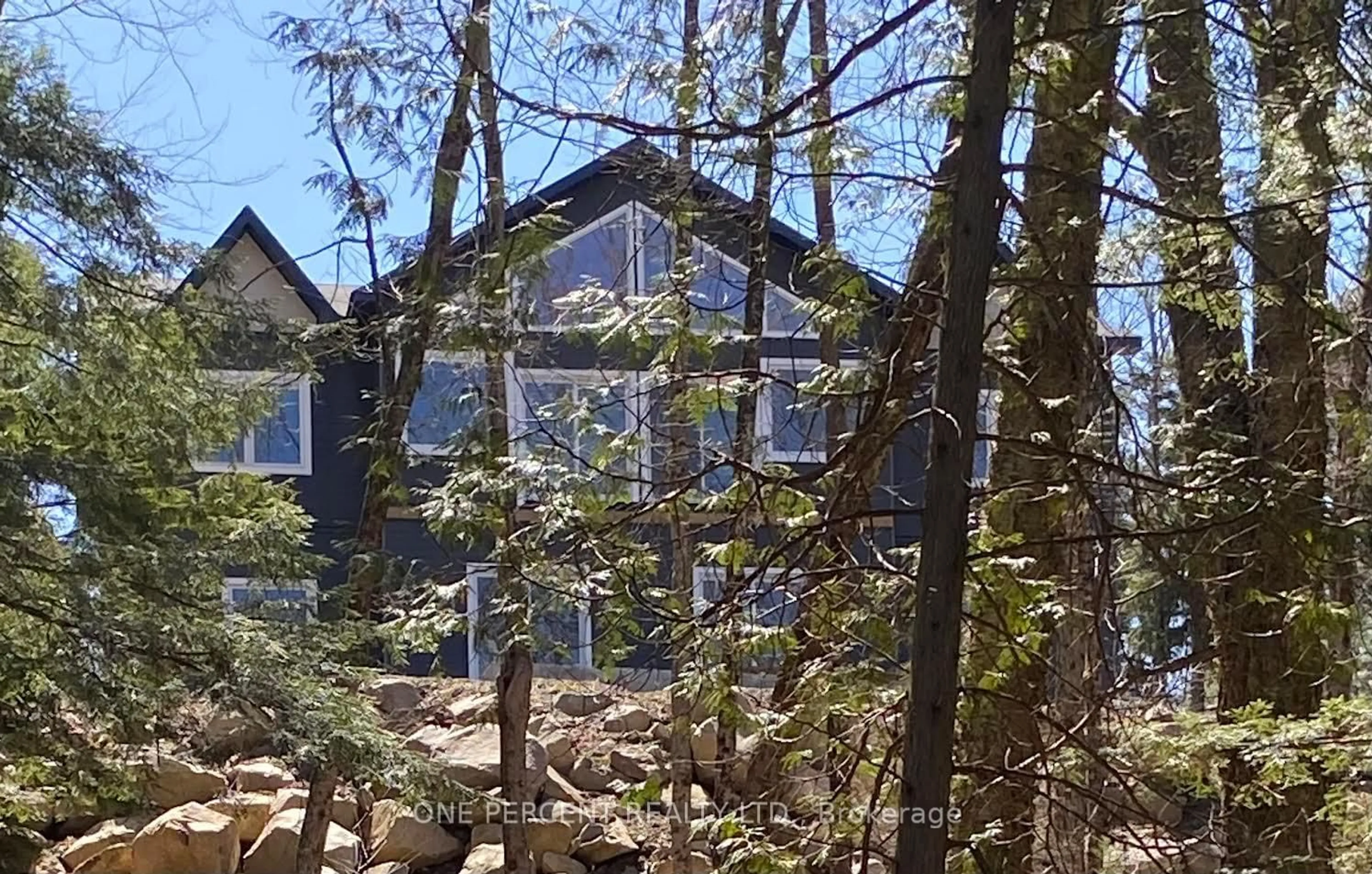 A pic from outside/outdoor area/front of a property/back of a property/a pic from drone, forest/trees view for 1269 South Ril Lake Rd, Lake of Bays Ontario P0B 1A0