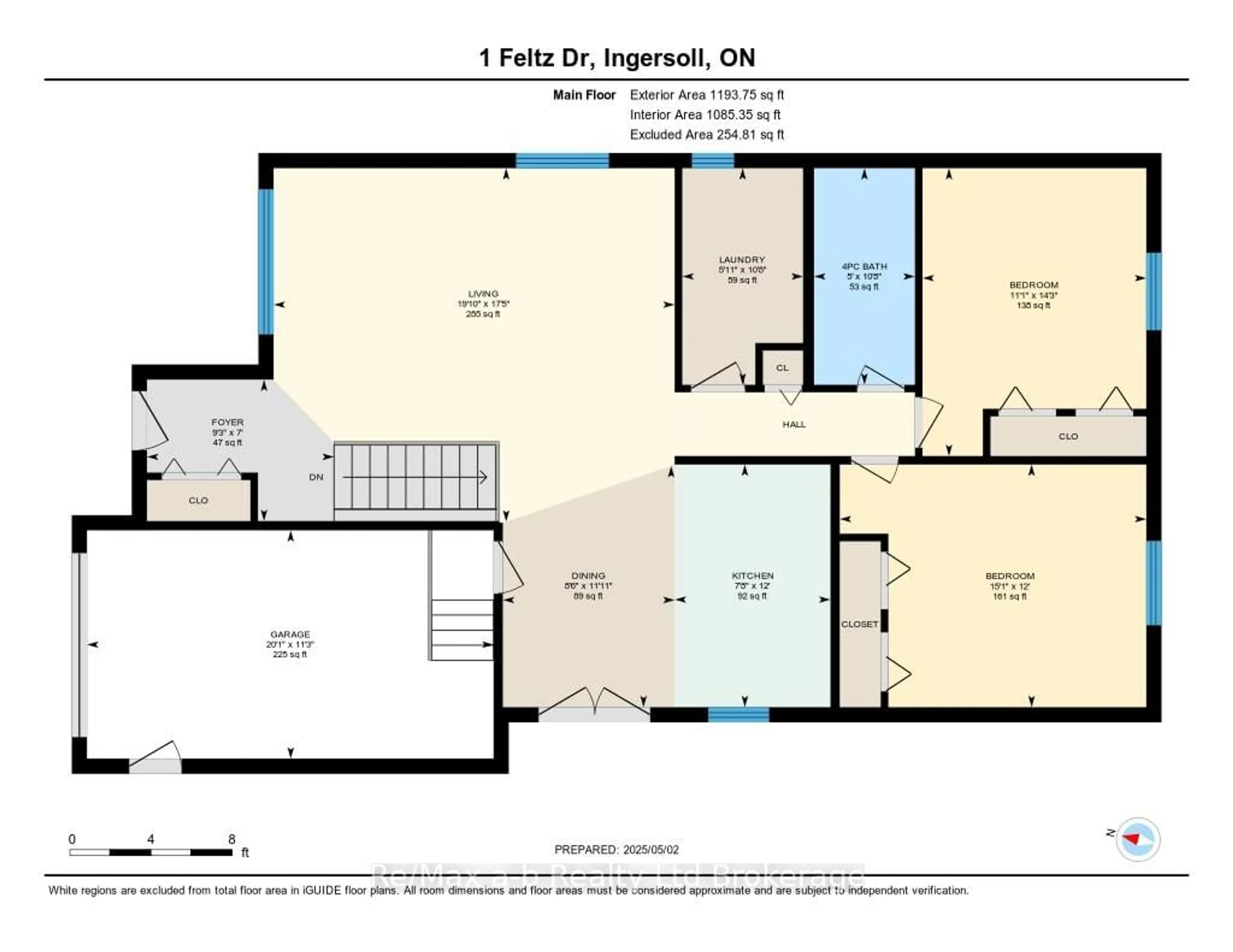 Floor plan for 1 Feltz Dr, Ingersoll Ontario N5C 4E9