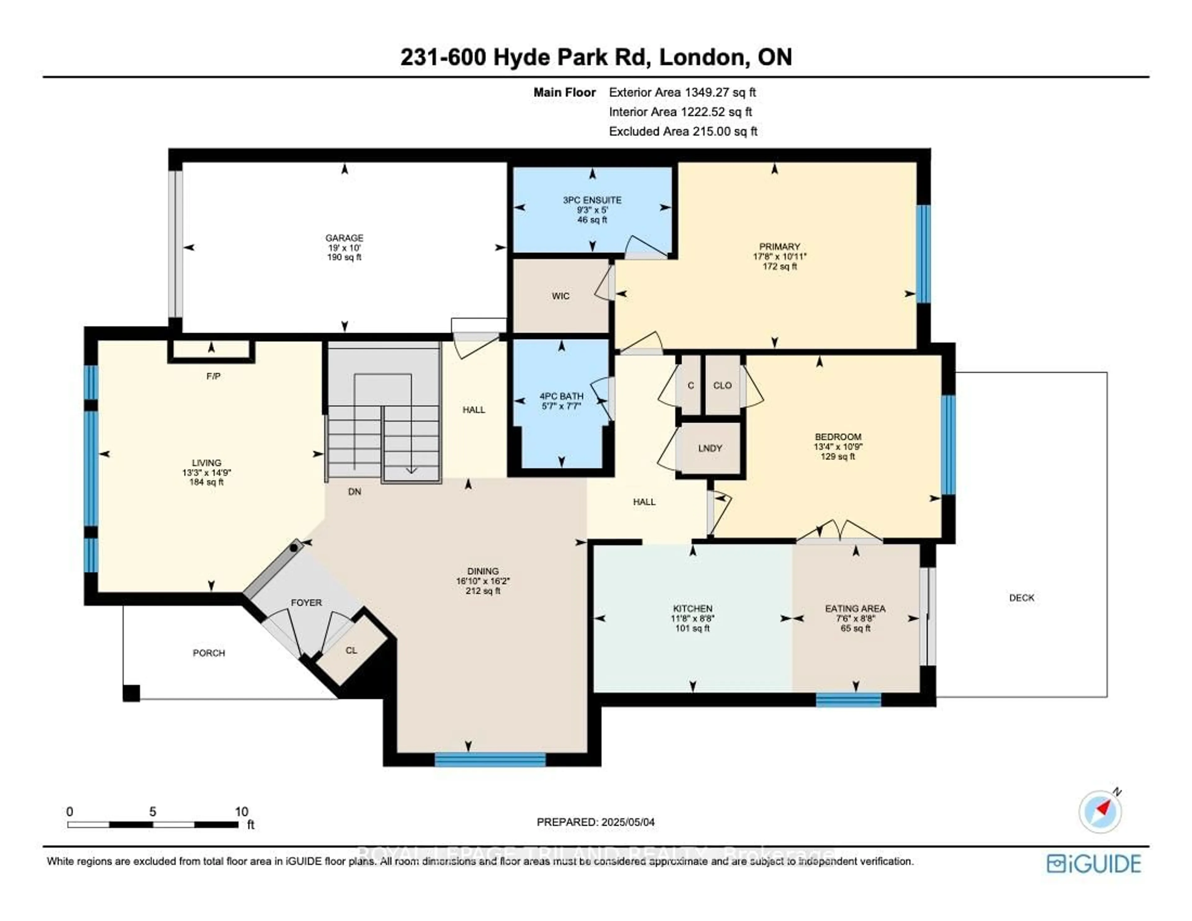 Floor plan for 600 Hyde Park Rd #231, London North Ontario N6H 5W8