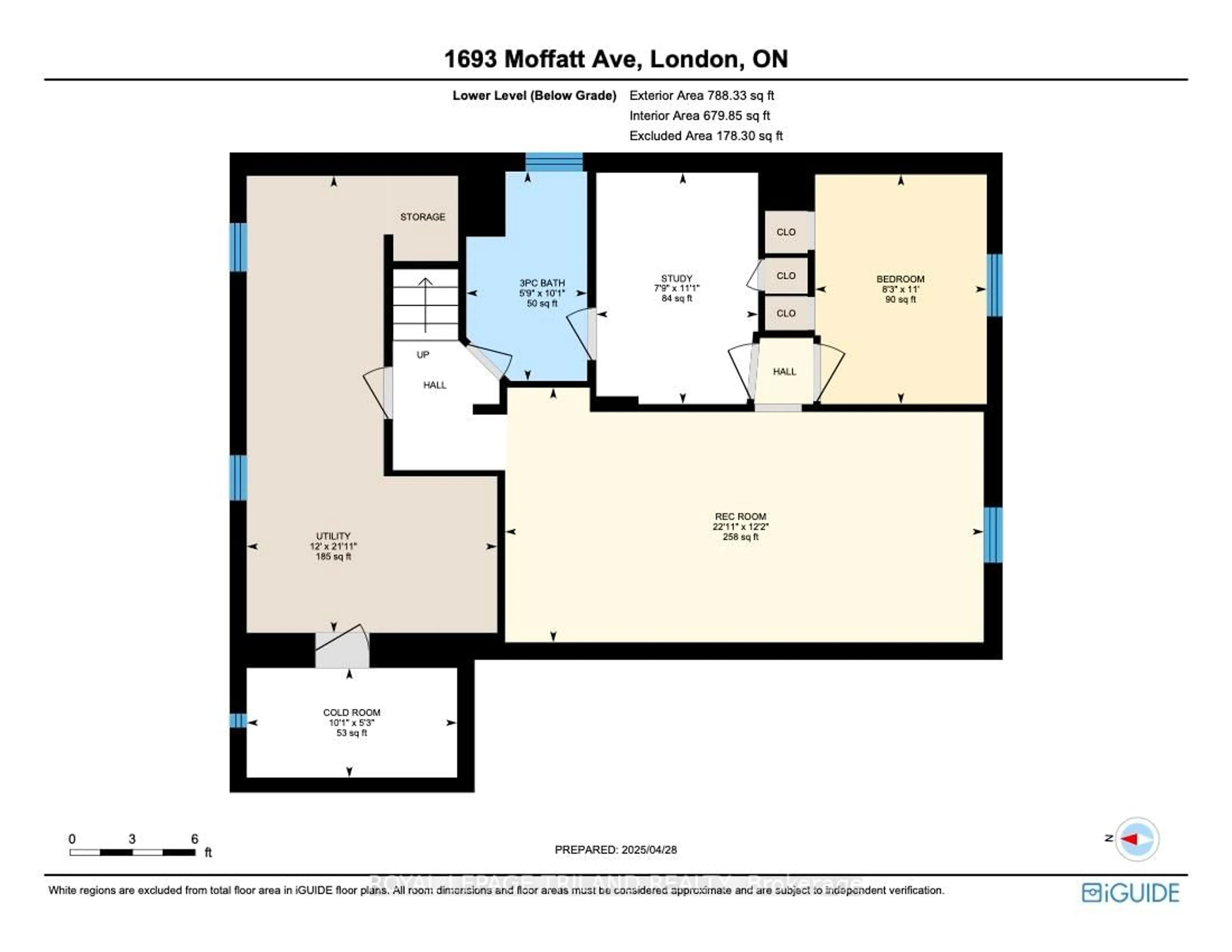 Floor plan for 1693 Moffatt Ave, London East Ontario N5W 2A2