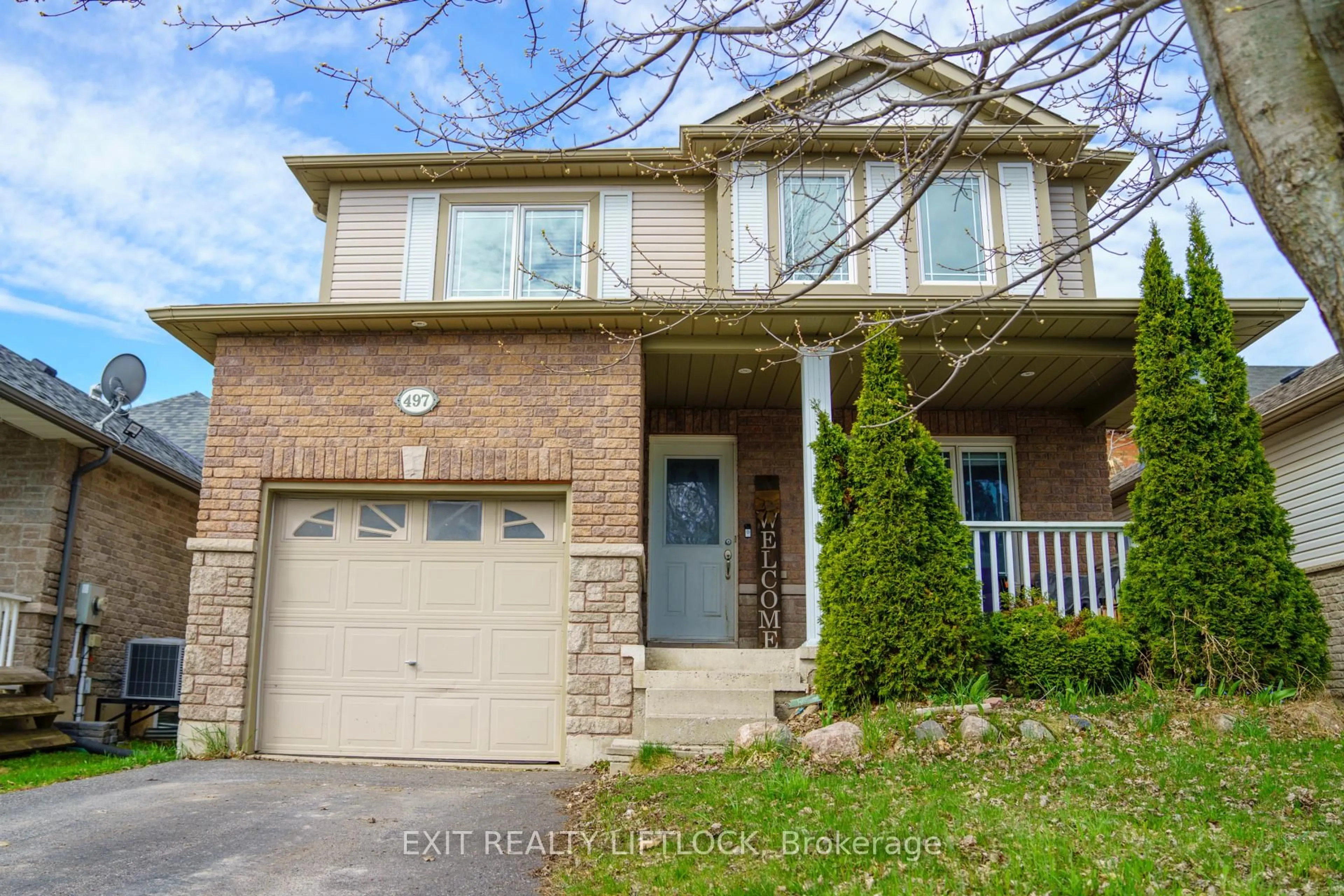 Home with brick exterior material, street for 497 Settlers Rdge, Peterborough North Ontario K9L 2A6