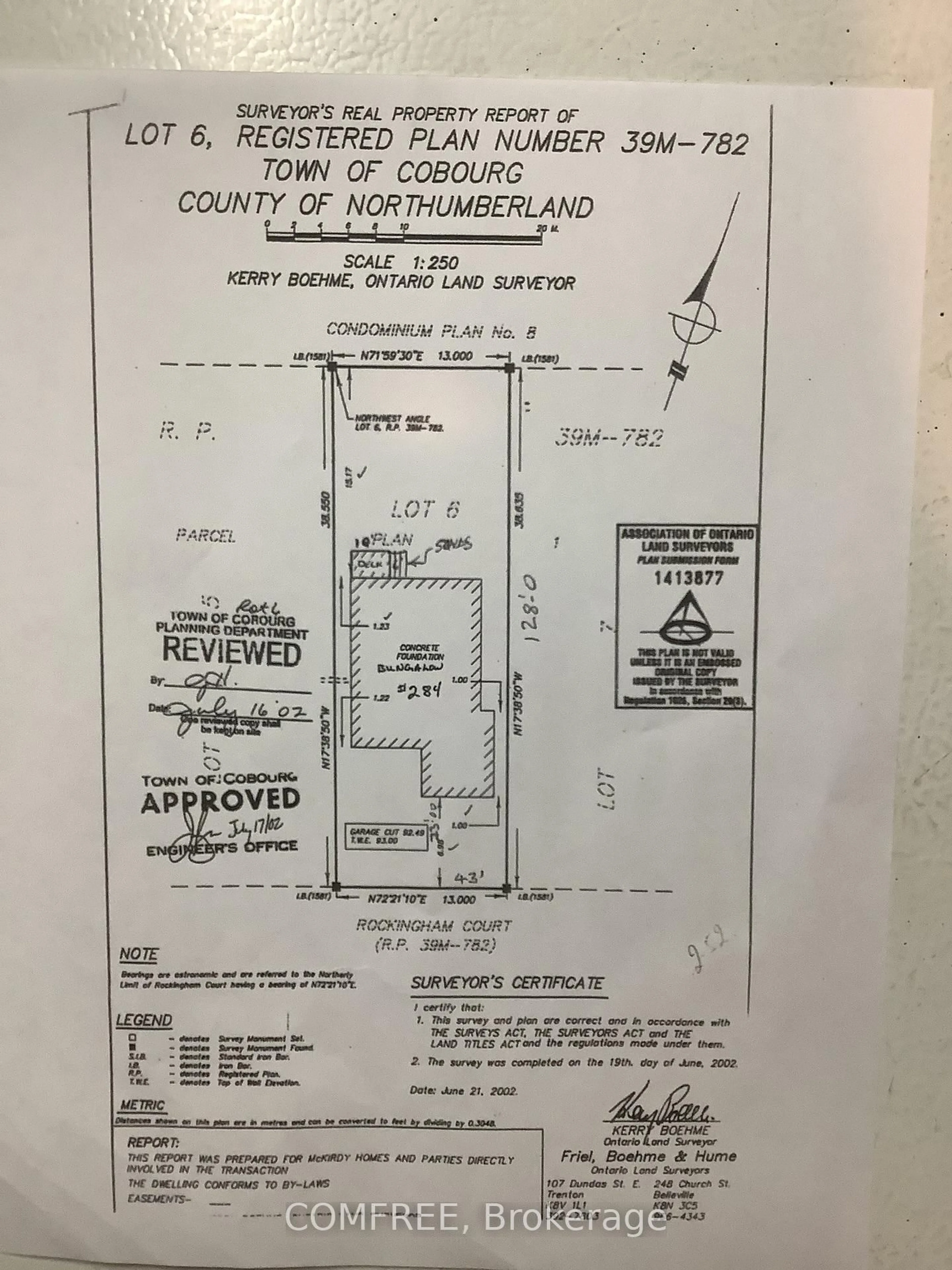 Floor plan for 284 Rockingham Crt, Cobourg Ontario K9A 5W3
