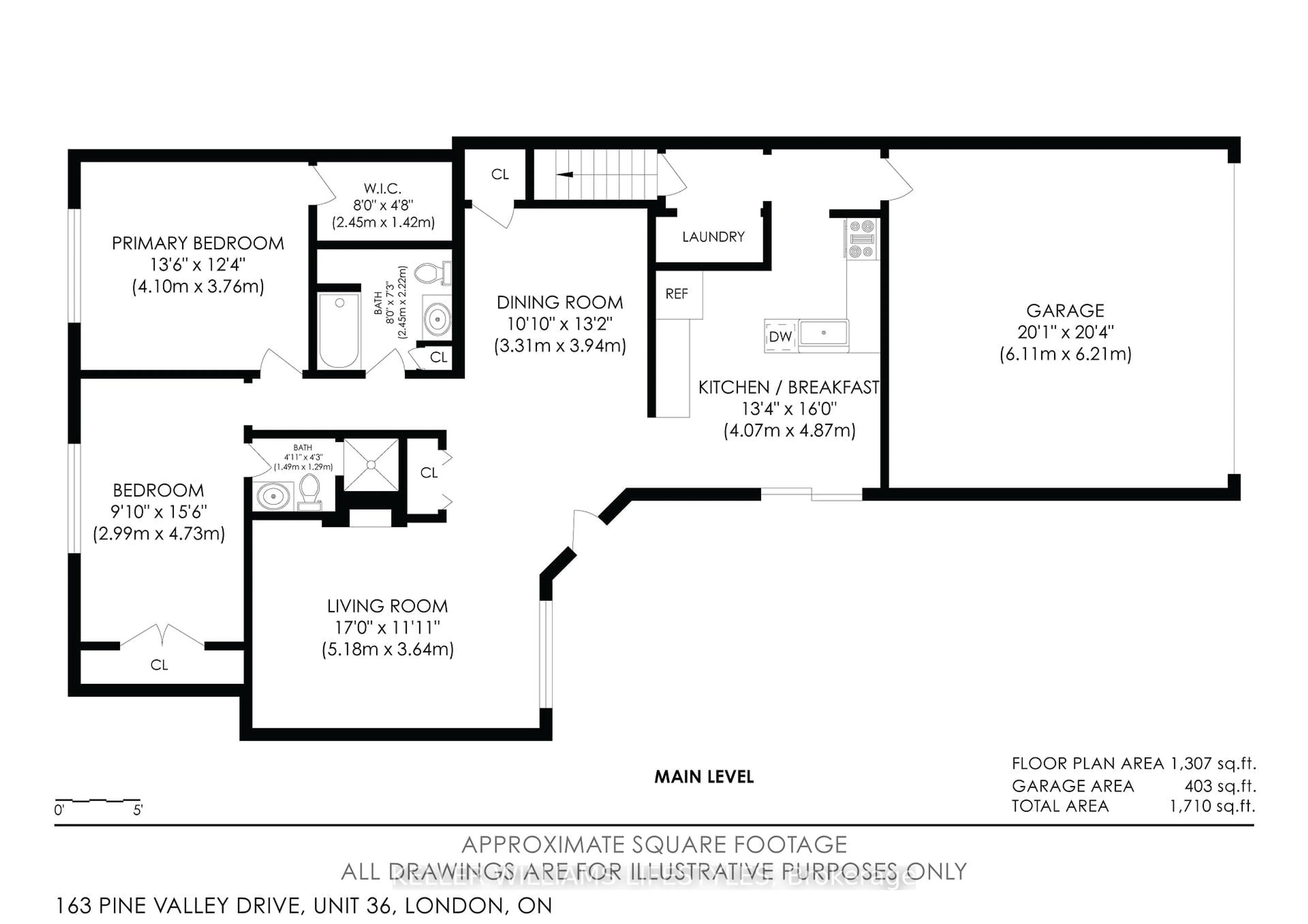 Floor plan for 163 Pine Valley Dr #36, London South Ontario N6J 4R4