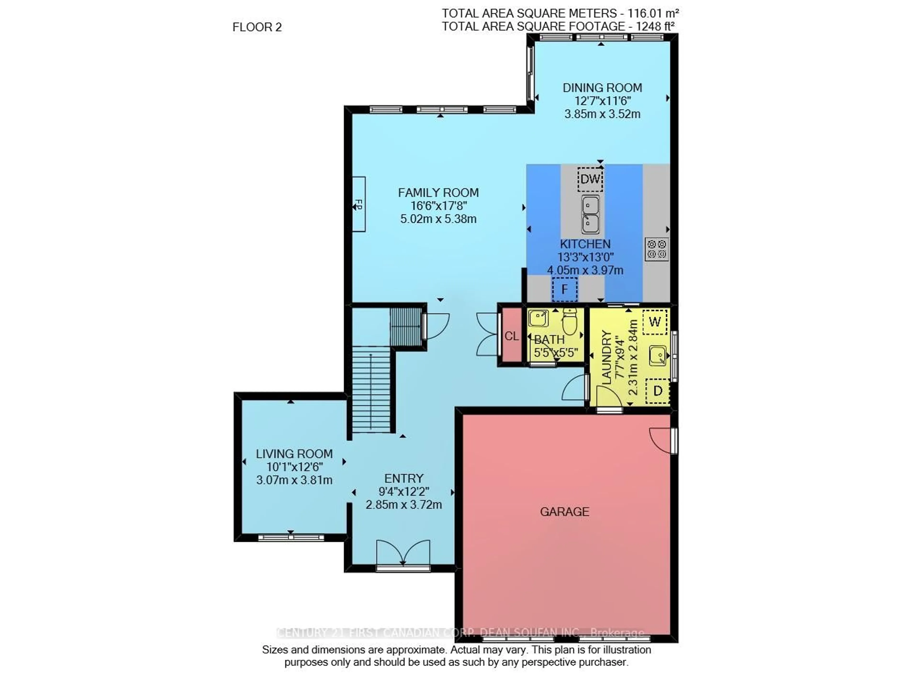 Floor plan for 3354 Mersea St, London South Ontario N6P 0G3