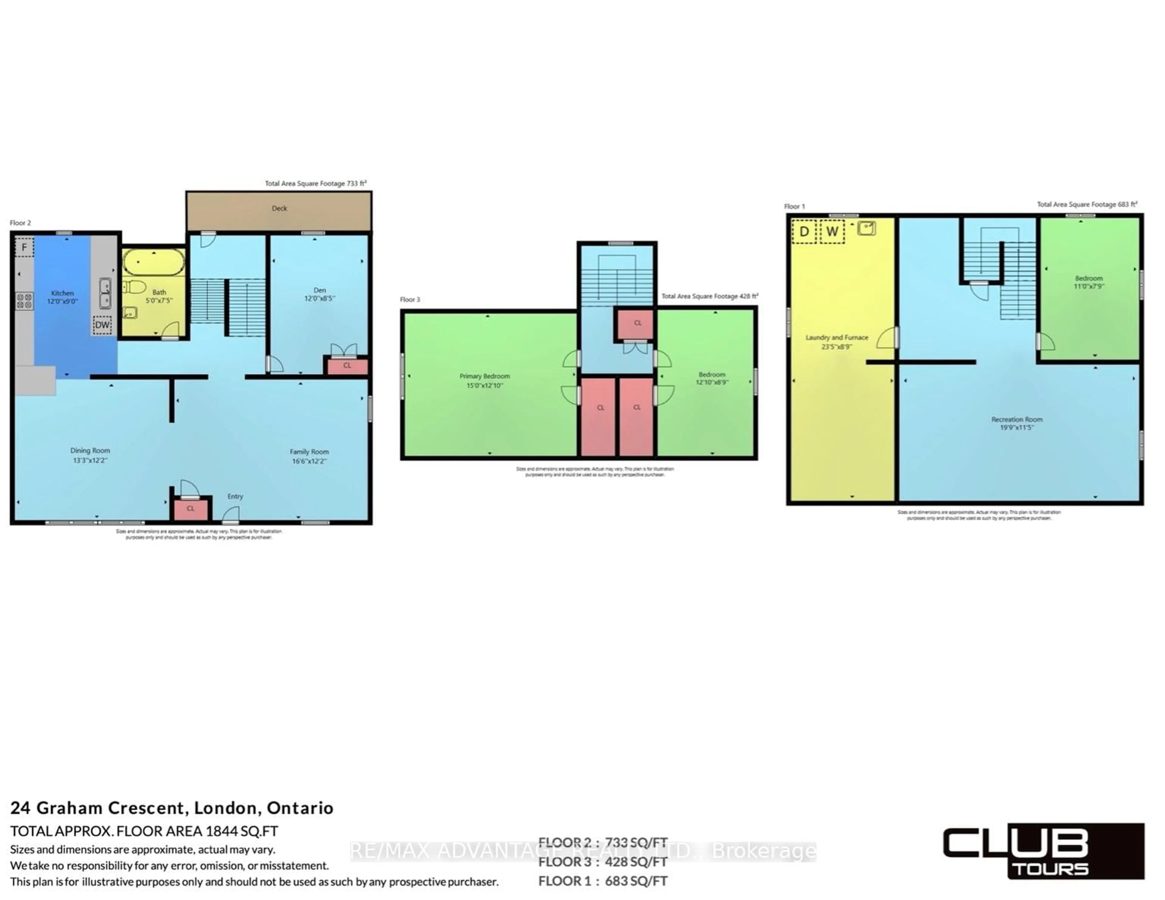Floor plan for 24 Graham Cres, London East Ontario N5W 4L8