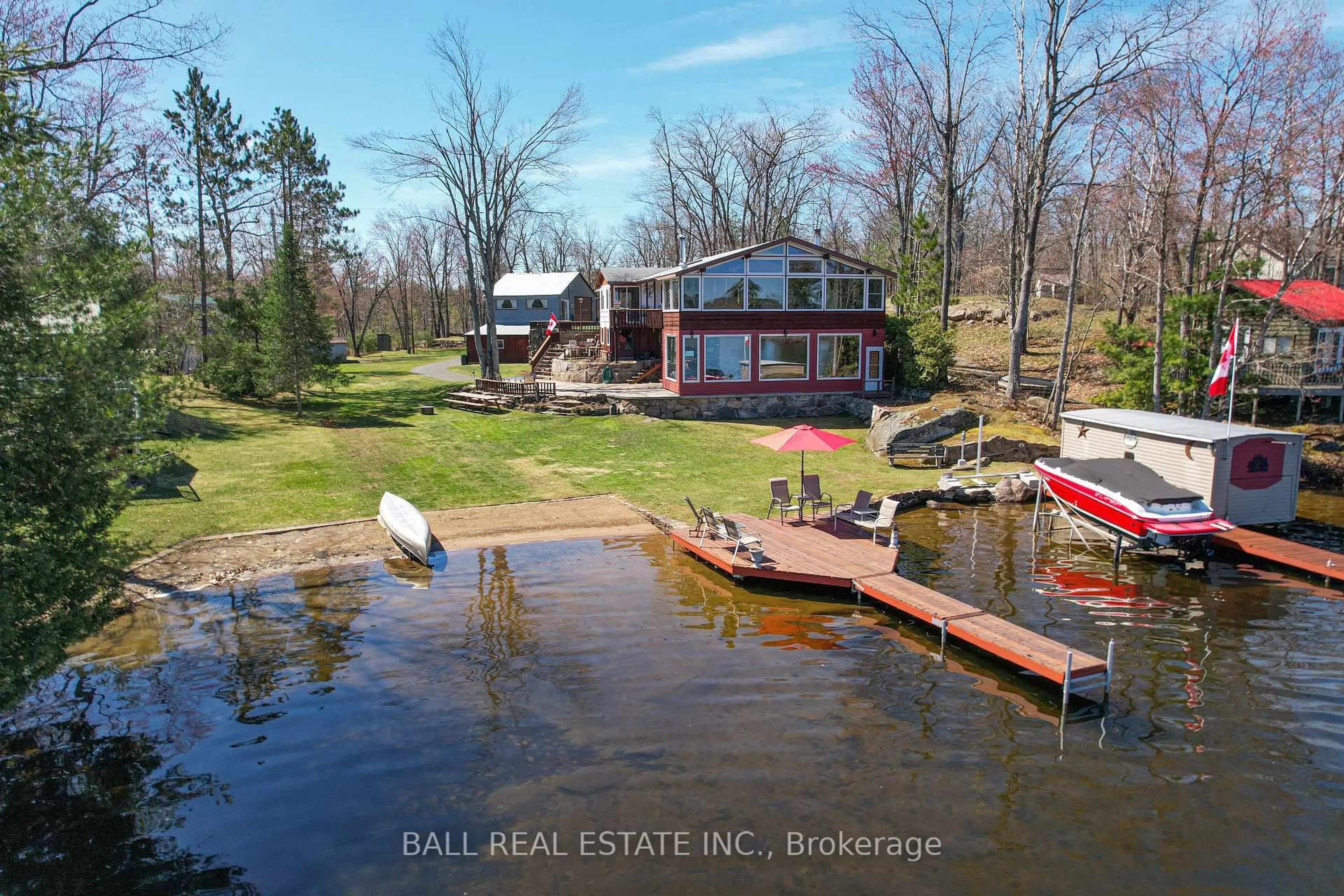 A pic from outside/outdoor area/front of a property/back of a property/a pic from drone, water/lake/river/ocean view for 4 Fire Route 83B N/A, Havelock-Belmont-Methuen Ontario K0L 1Z0