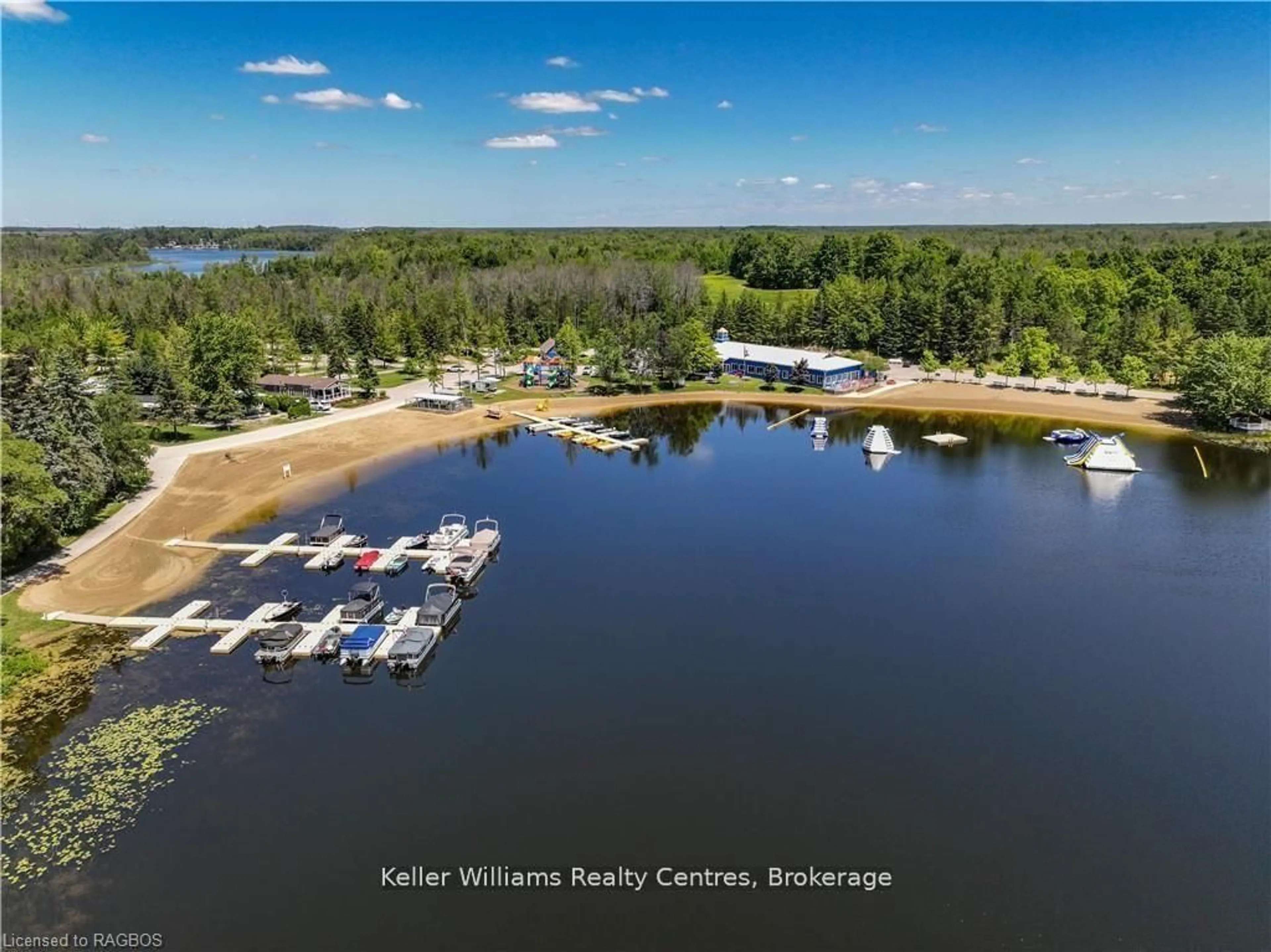 A pic from outside/outdoor area/front of a property/back of a property/a pic from drone, water/lake/river/ocean view for 13 Southline #157 Ave, Huron-Kinloss Ontario N2Z 2X5