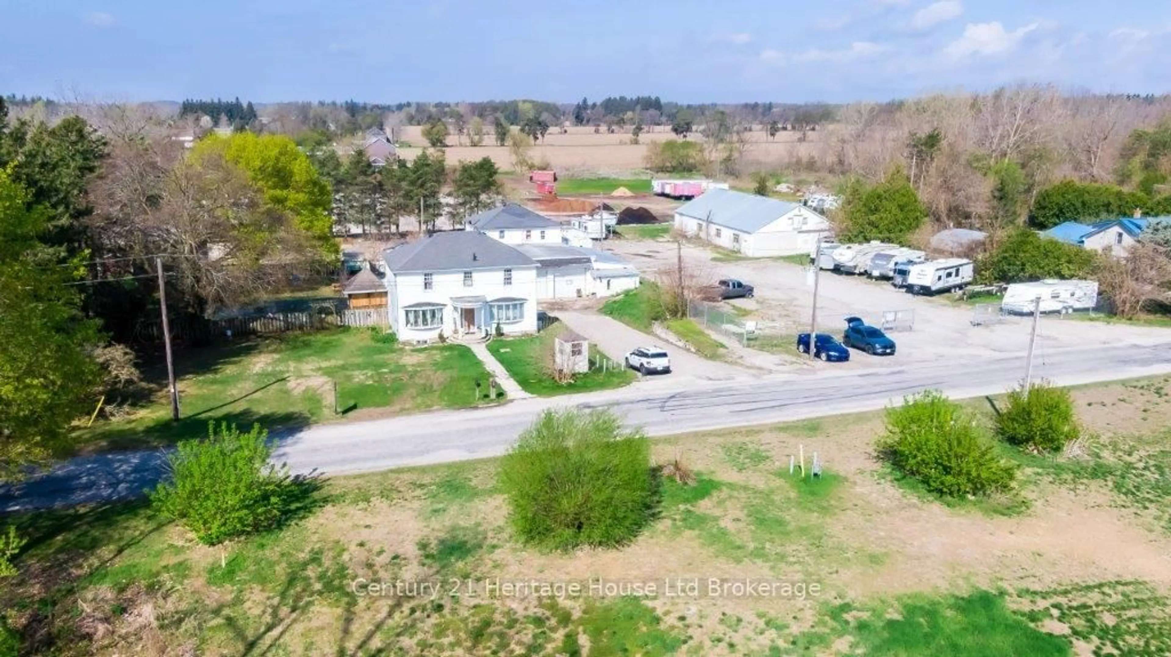 A pic from outside/outdoor area/front of a property/back of a property/a pic from drone, street for 451 Port Ryerse Rd, Norfolk Ontario N3Y 4K2