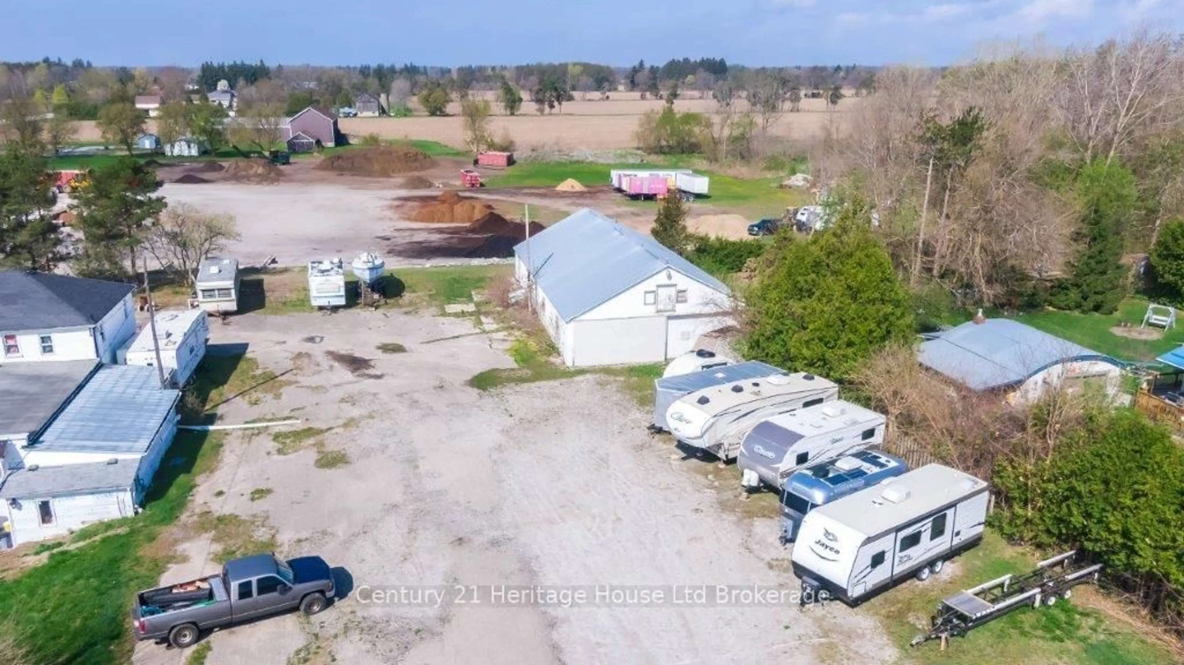 A pic from outside/outdoor area/front of a property/back of a property/a pic from drone, unknown for 451 Port Ryerse Rd, Norfolk Ontario N3Y 4K2