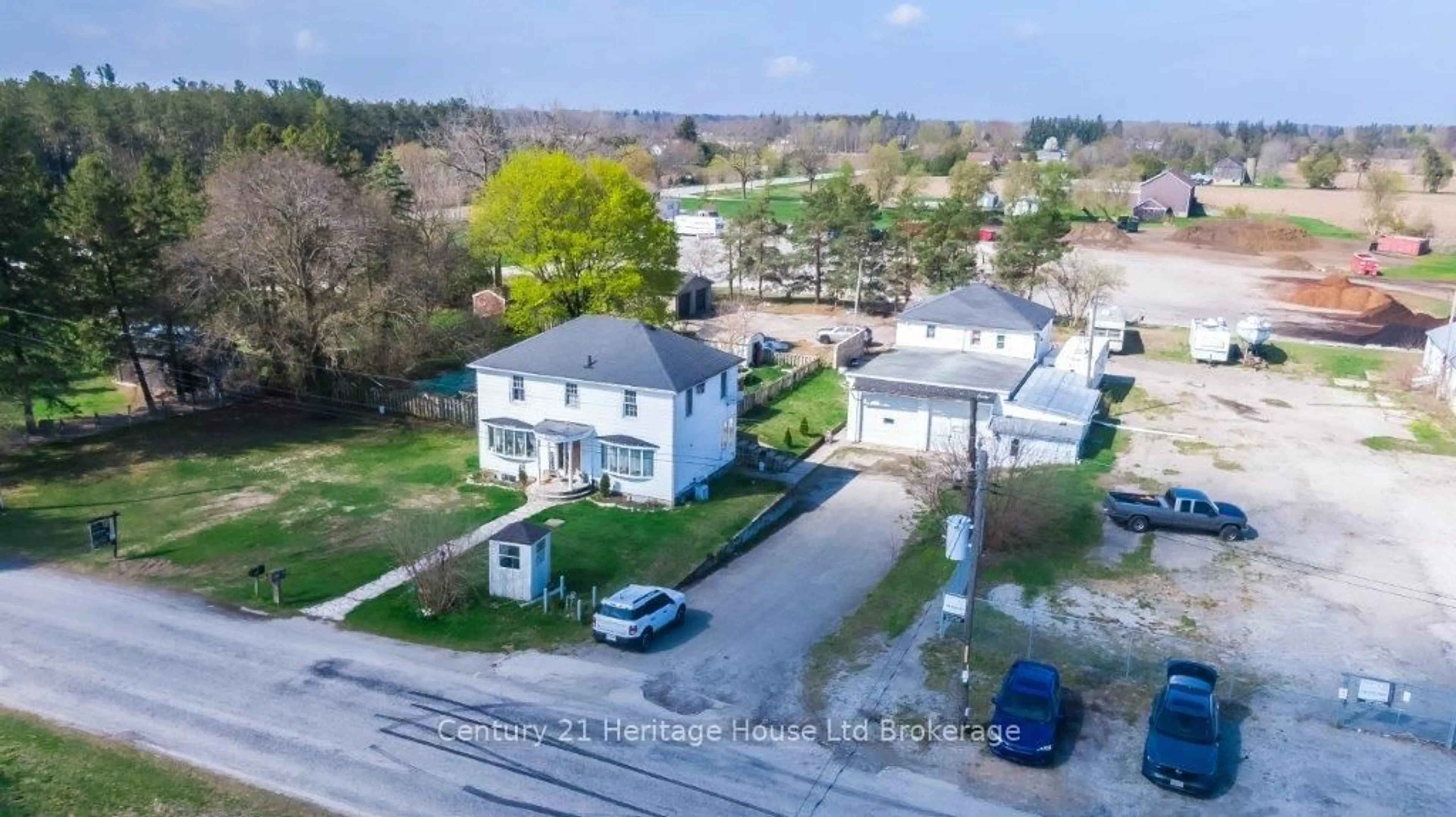 A pic from outside/outdoor area/front of a property/back of a property/a pic from drone, street for 451 Port Ryerse Rd, Norfolk Ontario N3Y 4K2