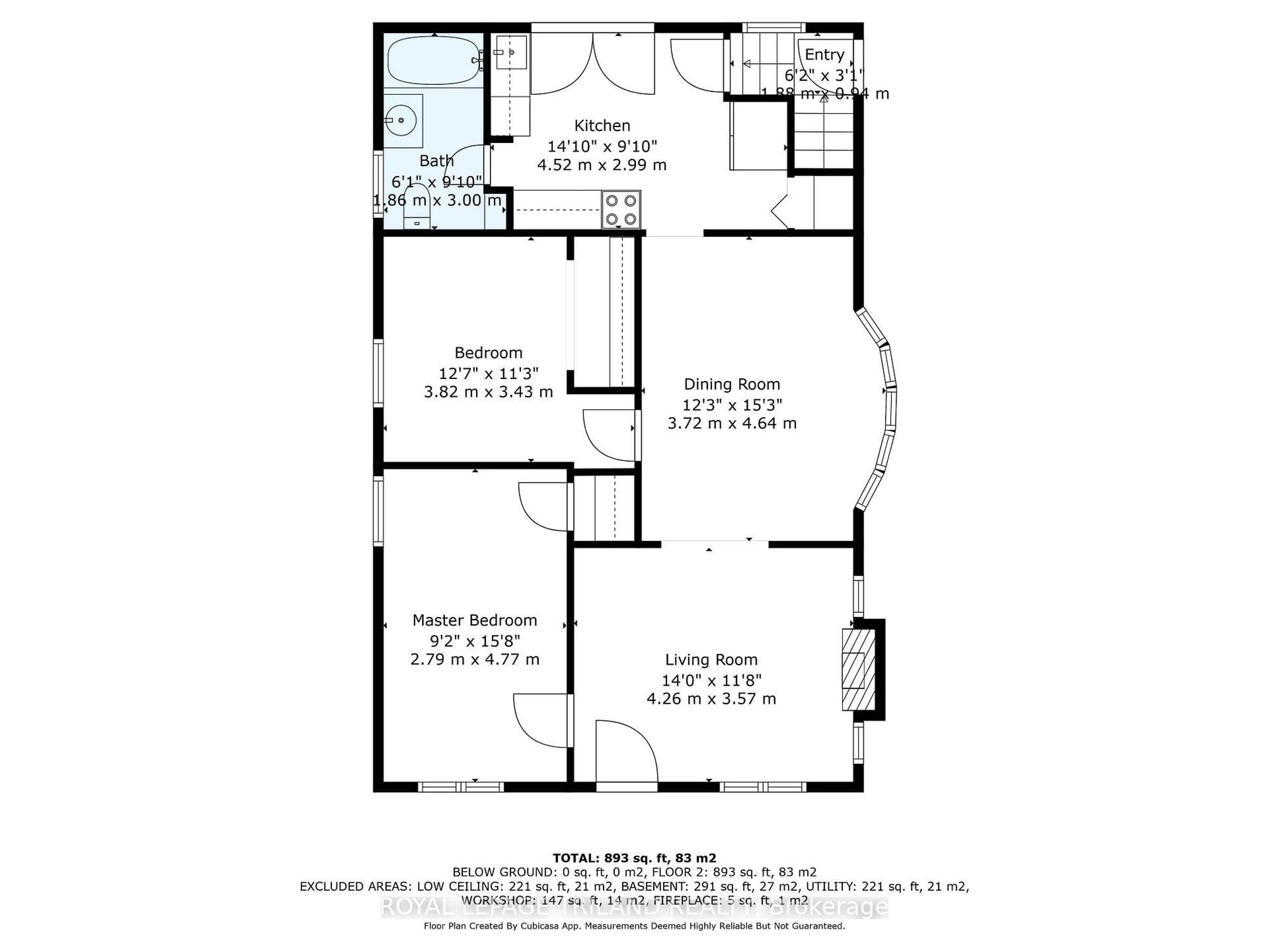 Floor plan for 48 Forbes St, London South Ontario N6J 1L5