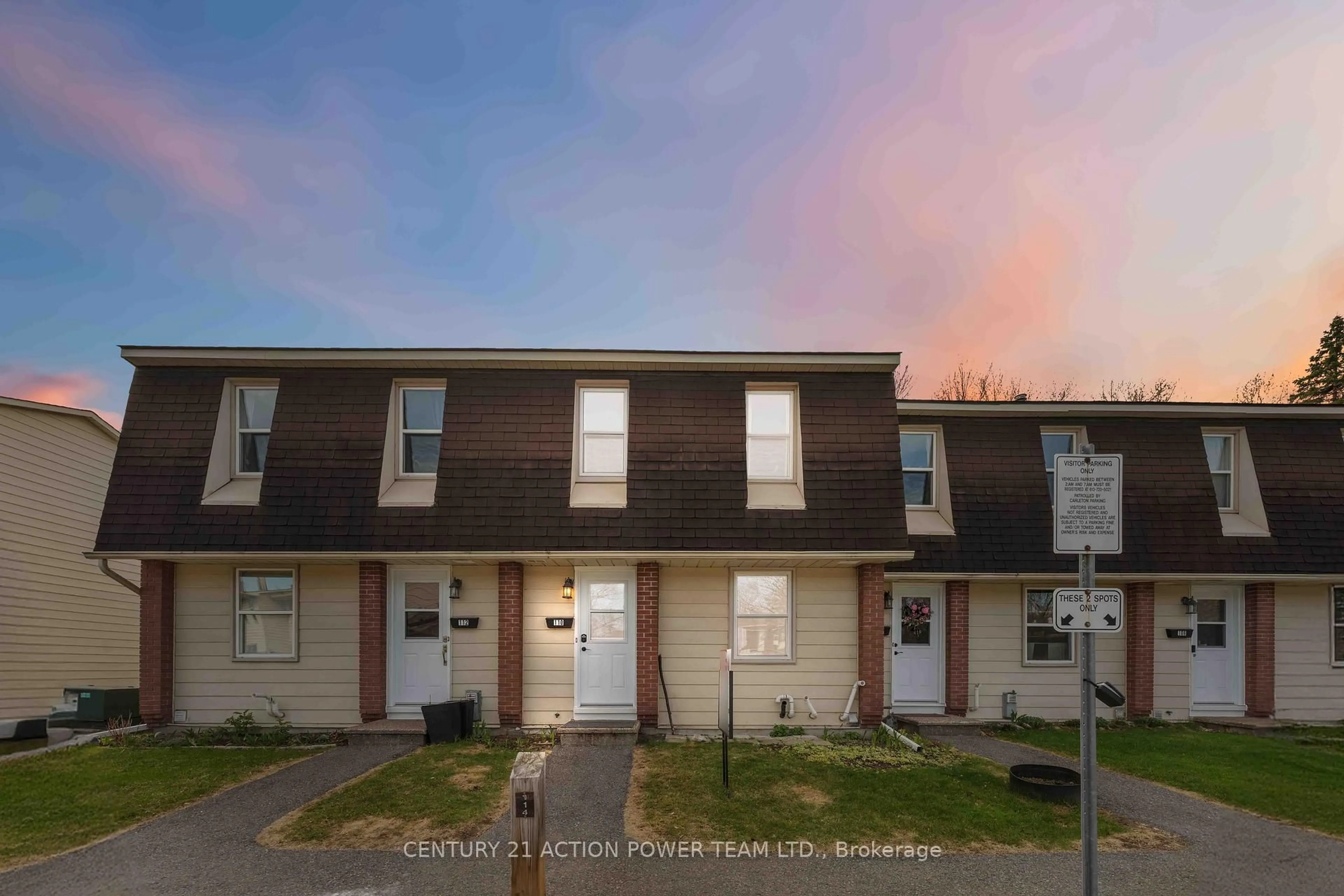 A pic from outside/outdoor area/front of a property/back of a property/a pic from drone, street for 110 Glen Park Dr #6, Ottawa Ontario K1B 4Y4