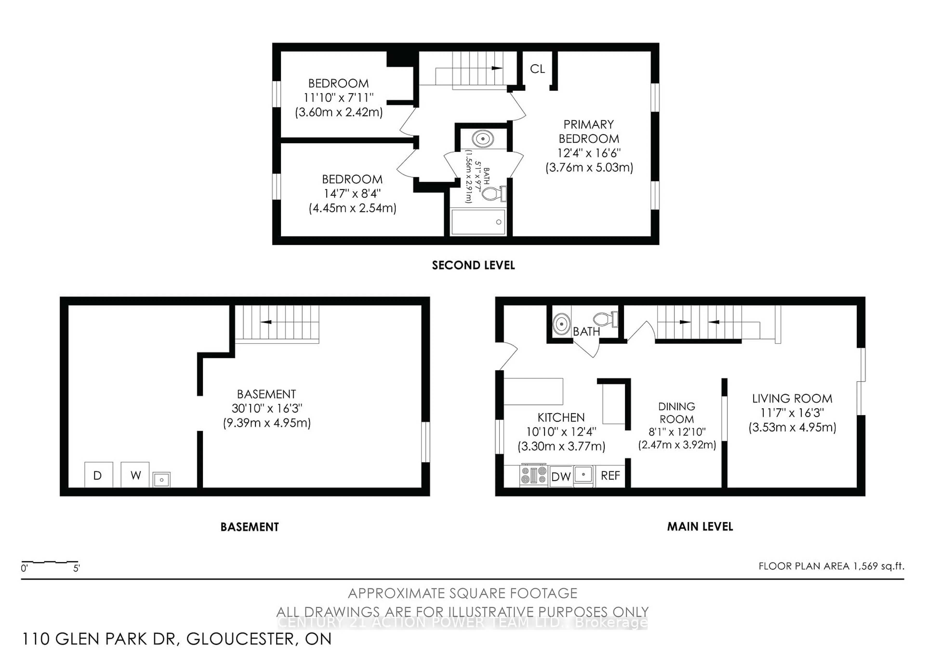 Floor plan for 110 Glen Park Dr #6, Ottawa Ontario K1B 4Y4
