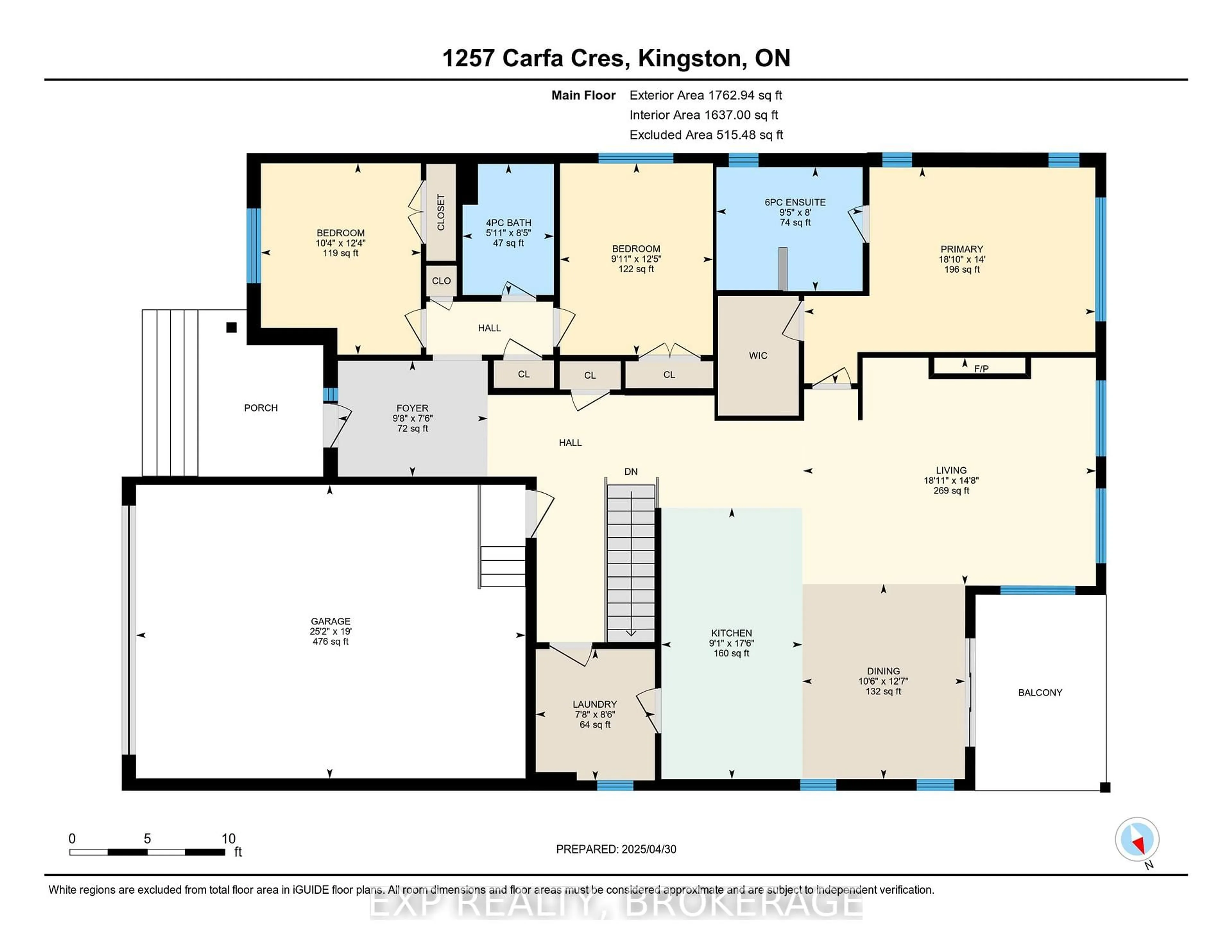 Floor plan for 1257 CARFA Cres, Kingston Ontario K7P 0M7