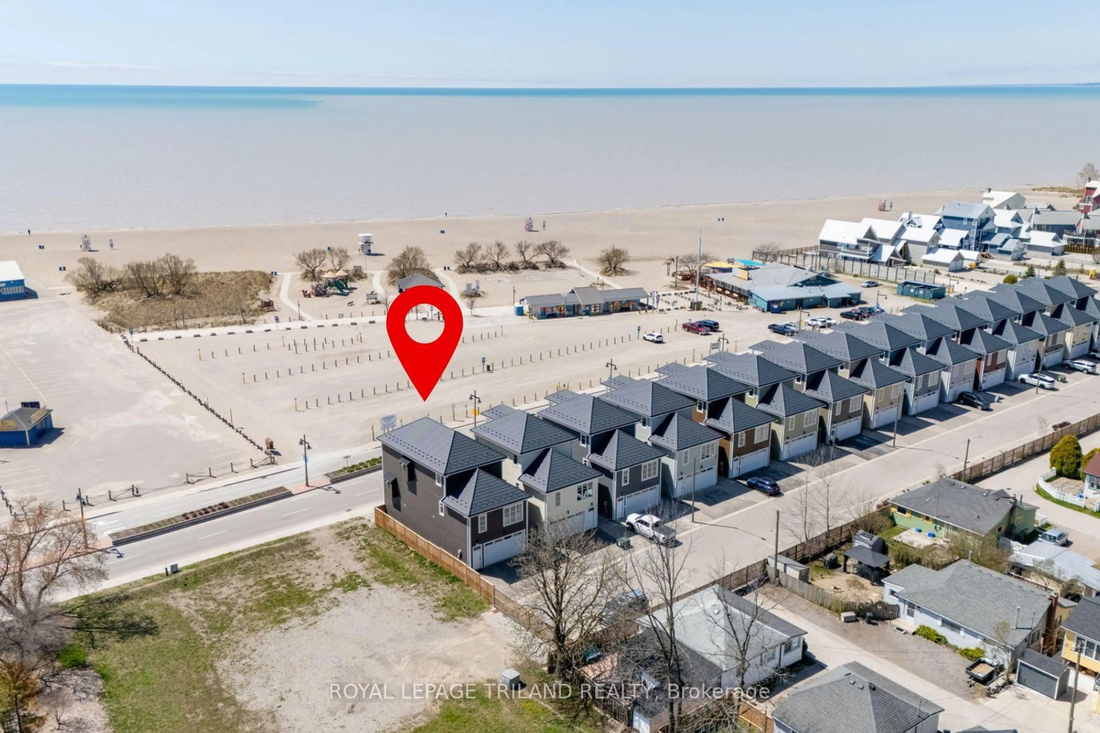 A pic from outside/outdoor area/front of a property/back of a property/a pic from drone, water/lake/river/ocean view for 355 Edith Cavell Blvd #15, Central Elgin Ontario N5L 0A3