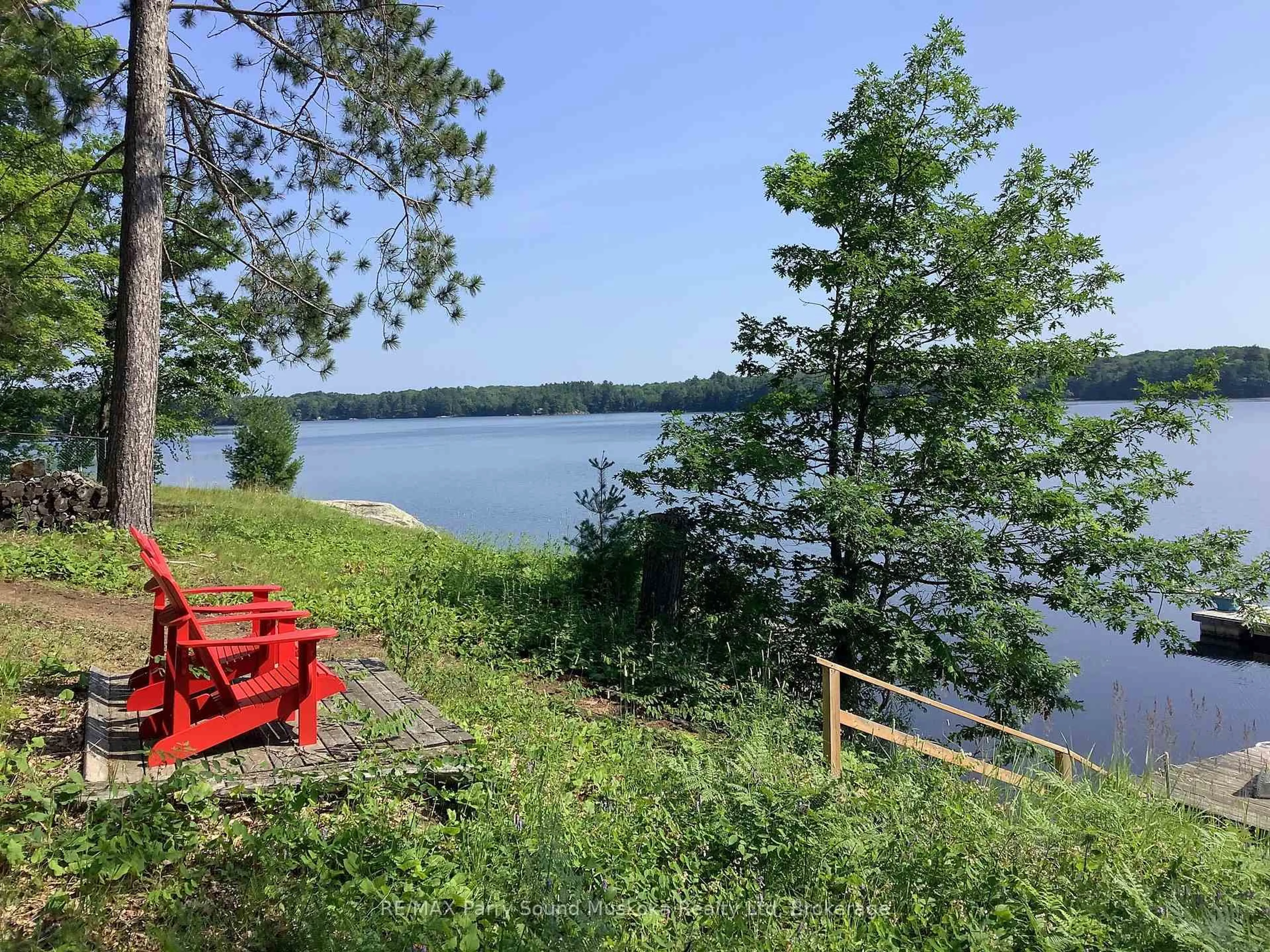 Patio, water/lake/river/ocean view for 61 Stewart St, Georgian Bay Ontario P0C 1H0