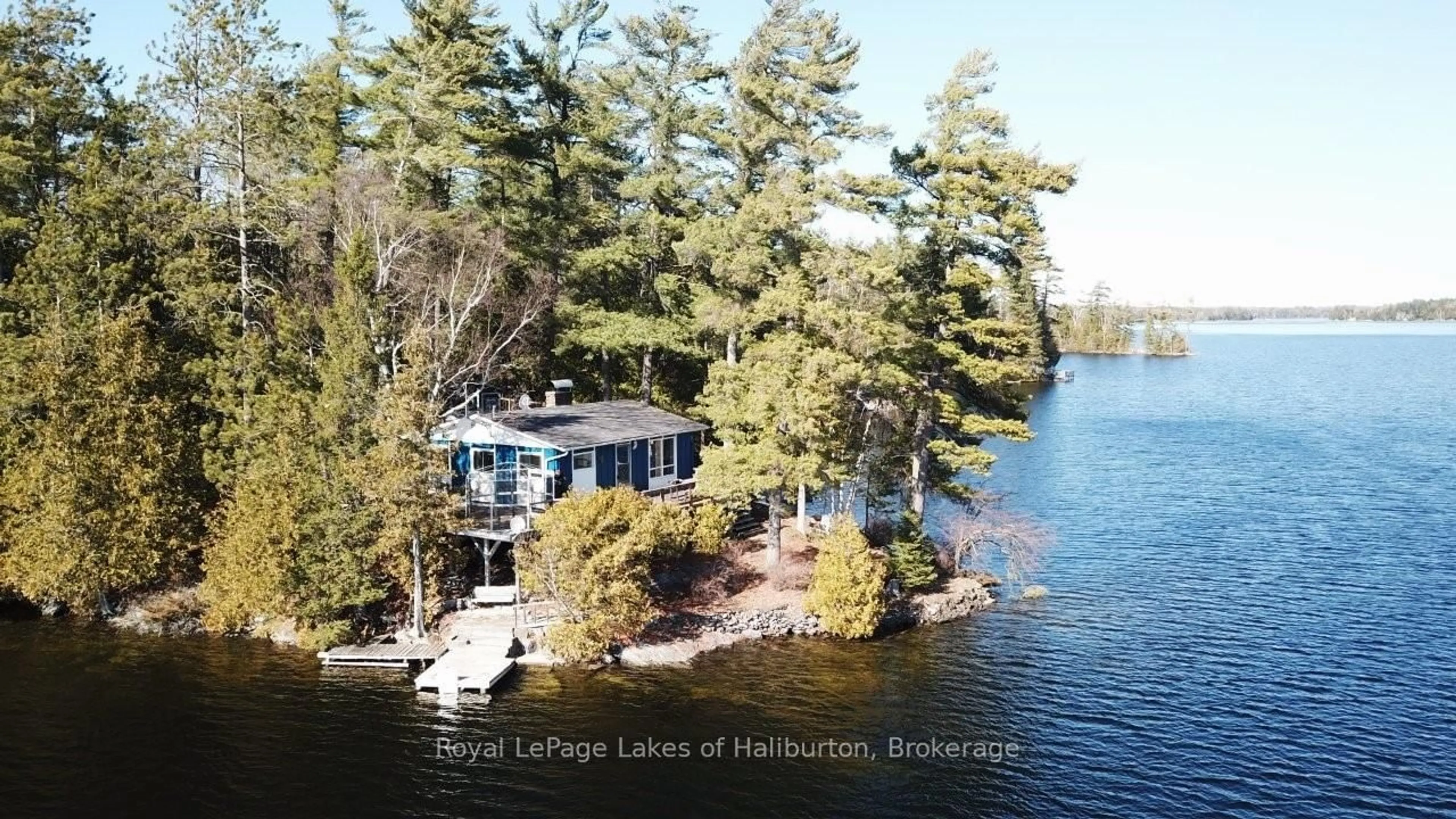 A pic from outside/outdoor area/front of a property/back of a property/a pic from drone, water/lake/river/ocean view for 96 Pine Point Tr, Trent Lakes Ontario K0M 2A0