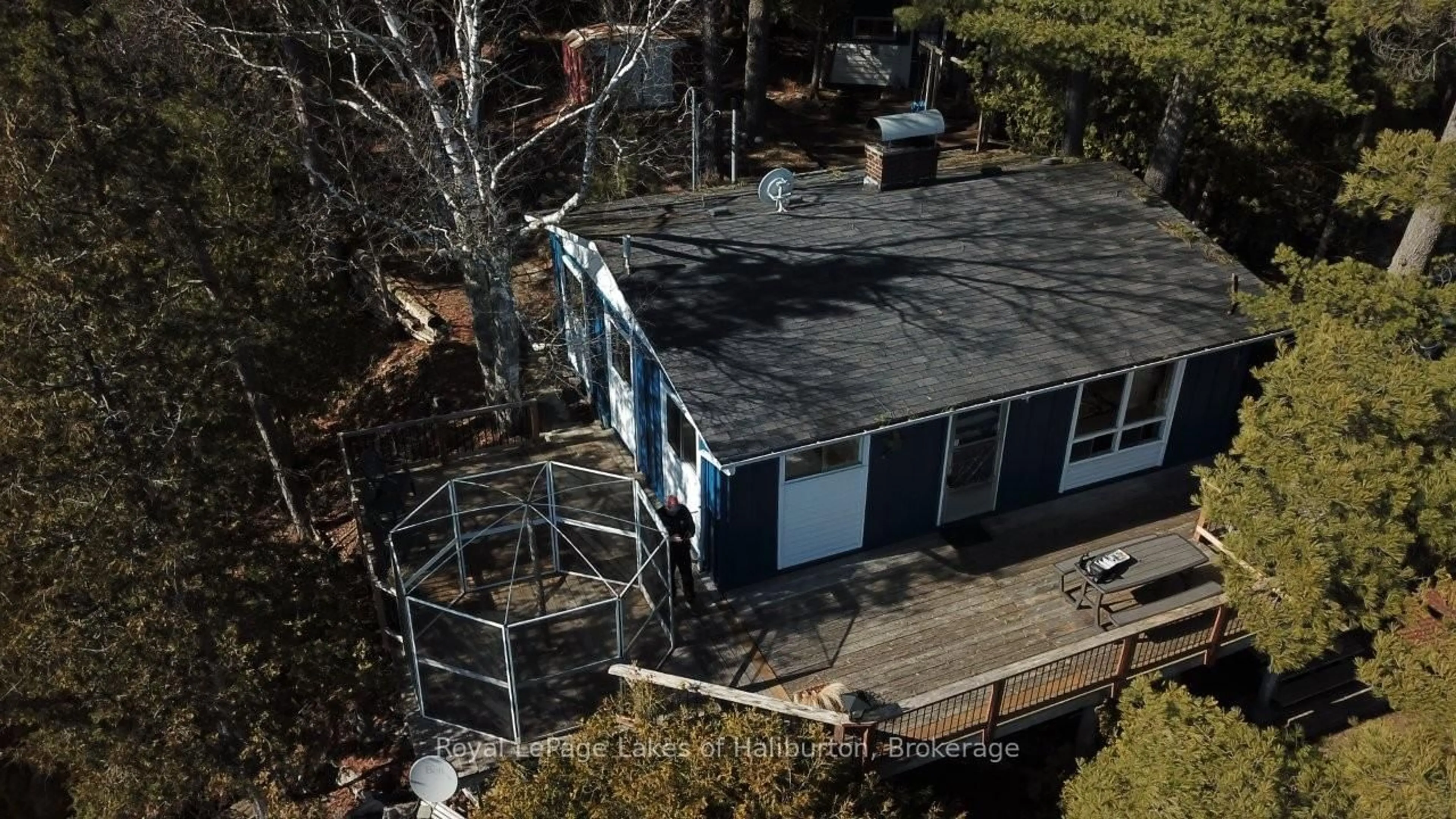 A pic from outside/outdoor area/front of a property/back of a property/a pic from drone, unknown for 96 Pine Point Tr, Trent Lakes Ontario K0M 2A0
