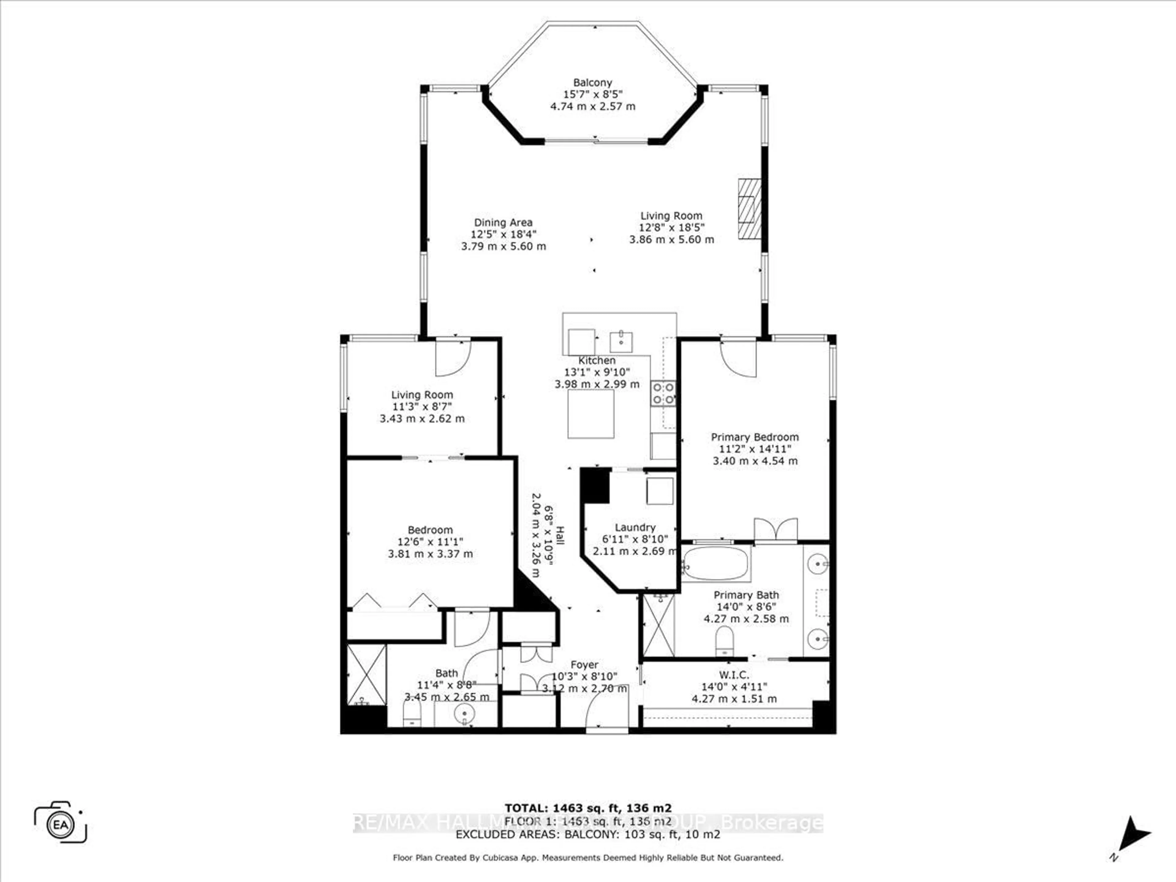 Floor plan for 15 St Andrew St #1501, Brockville Ontario K6V 0B8