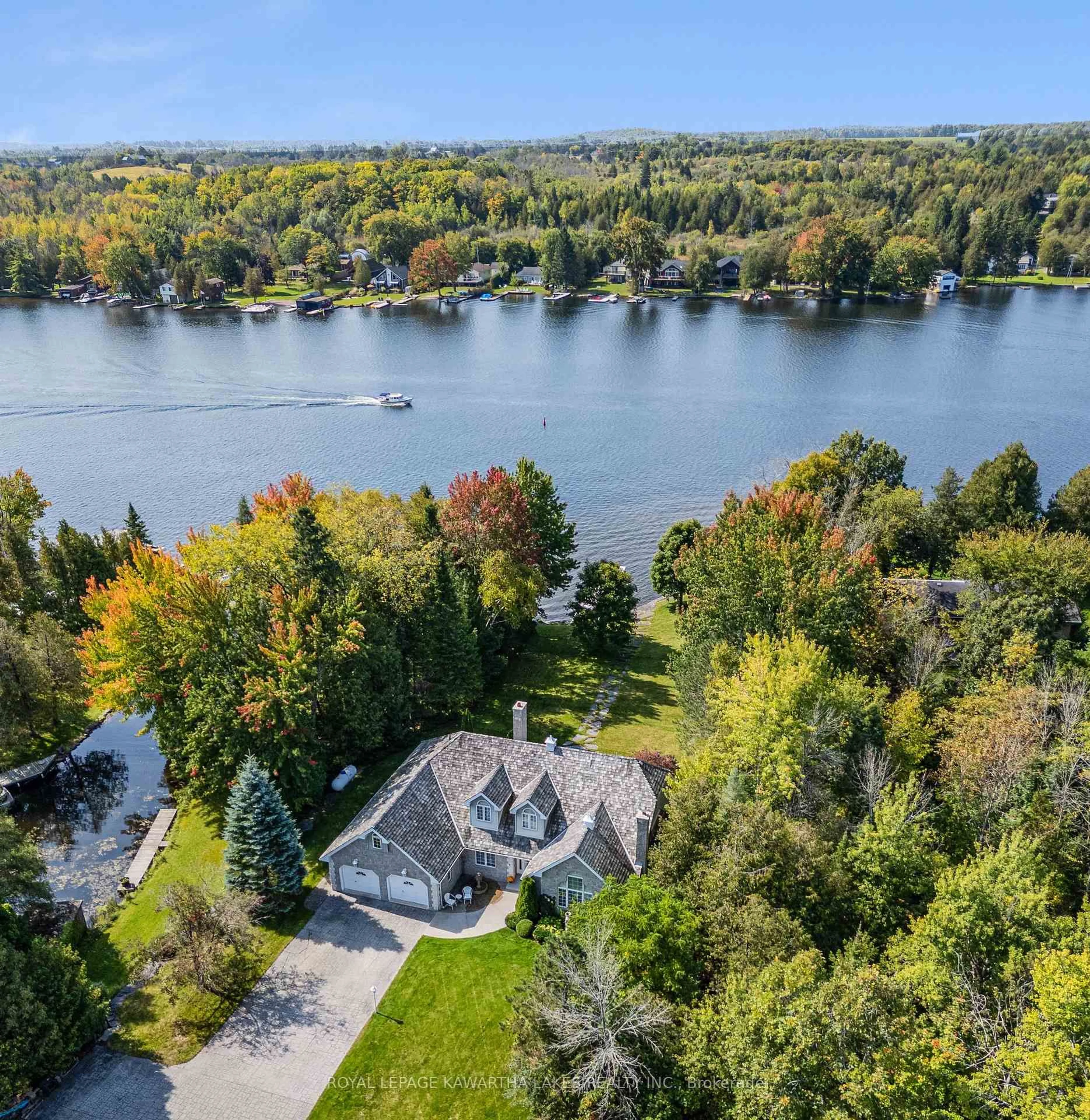 A pic from outside/outdoor area/front of a property/back of a property/a pic from drone, water/lake/river/ocean view for 4 Sturgeon Glen Rd, Kawartha Lakes Ontario K0M 1N0