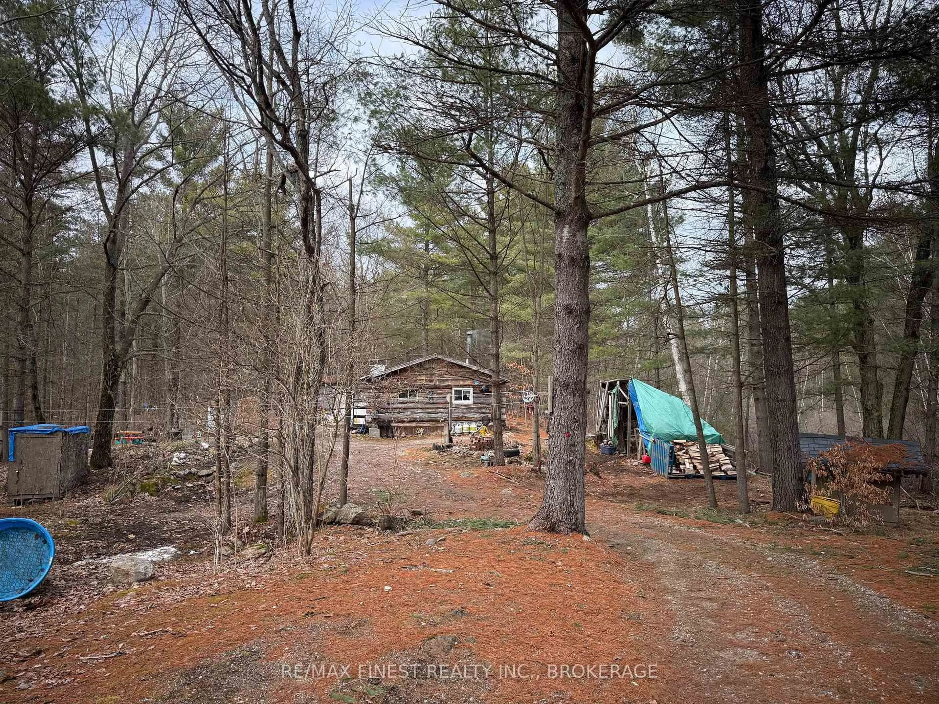 A pic from outside/outdoor area/front of a property/back of a property/a pic from drone, forest/trees view for 2066 Echo Lake Rd, Godfrey Ontario K0H 1T0