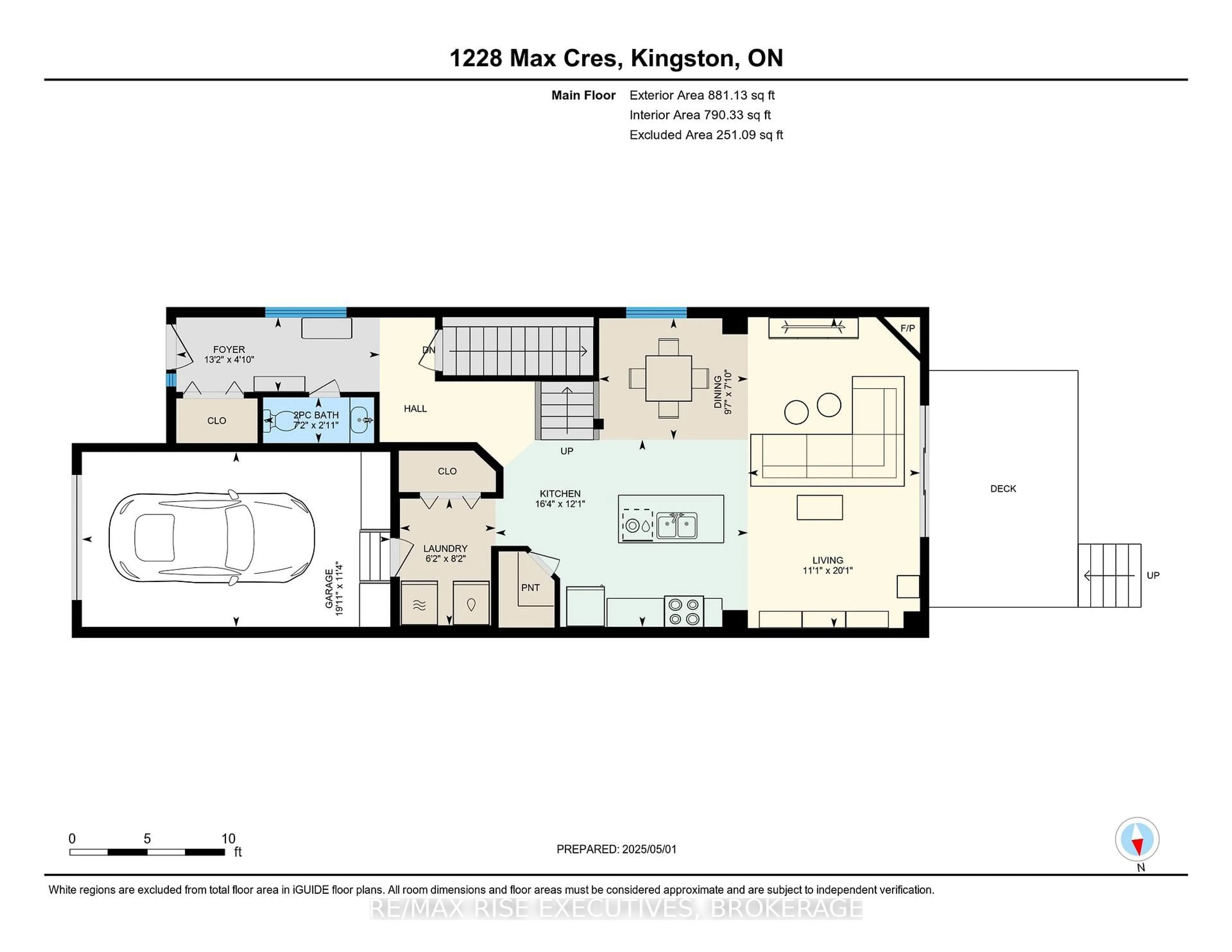 Floor plan for 1228 Max Cres, Kingston Ontario K7P 0P3