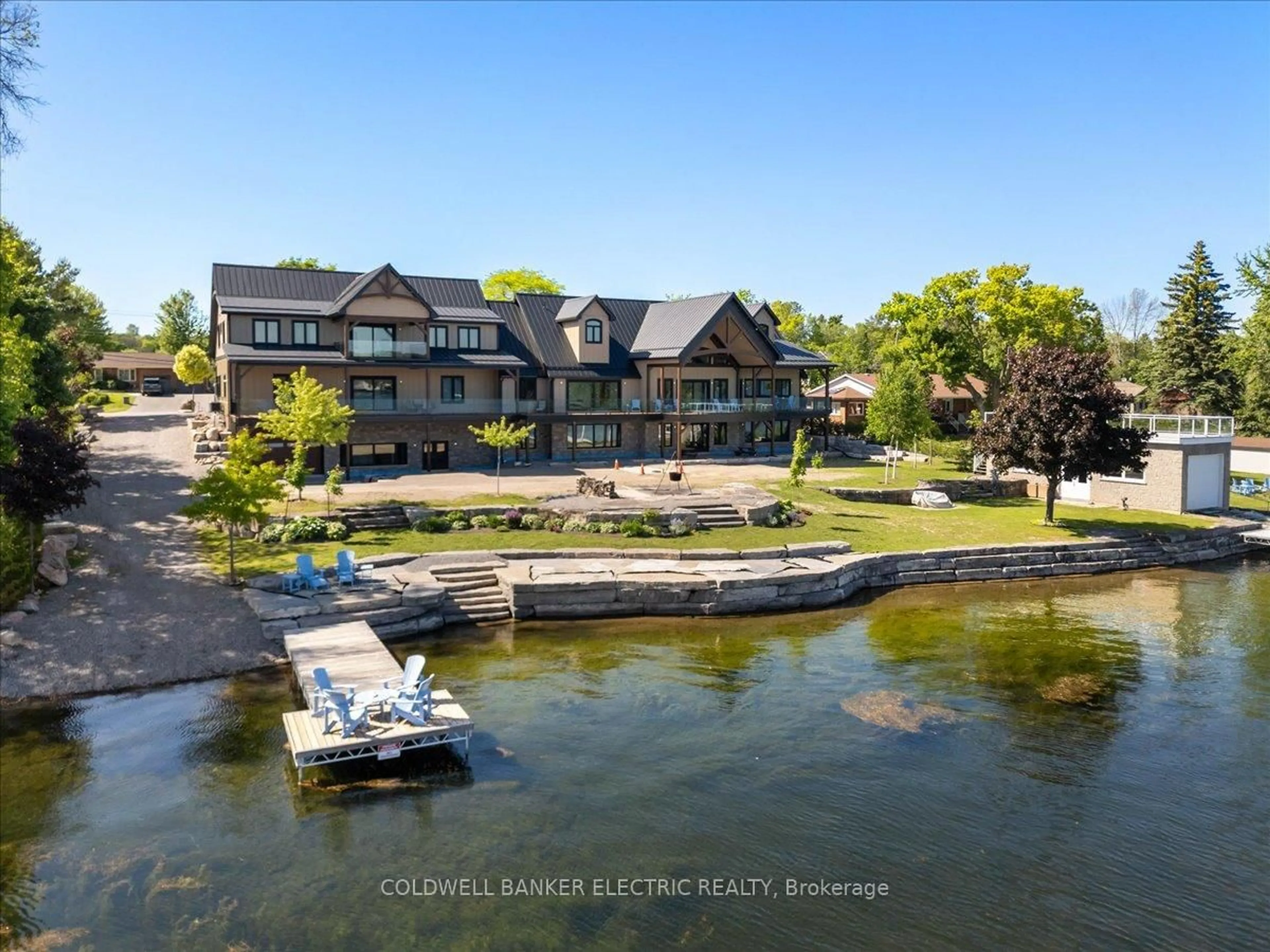 A pic from outside/outdoor area/front of a property/back of a property/a pic from drone, water/lake/river/ocean view for 367 Gifford Dr, Selwyn Ontario K0L 1T0