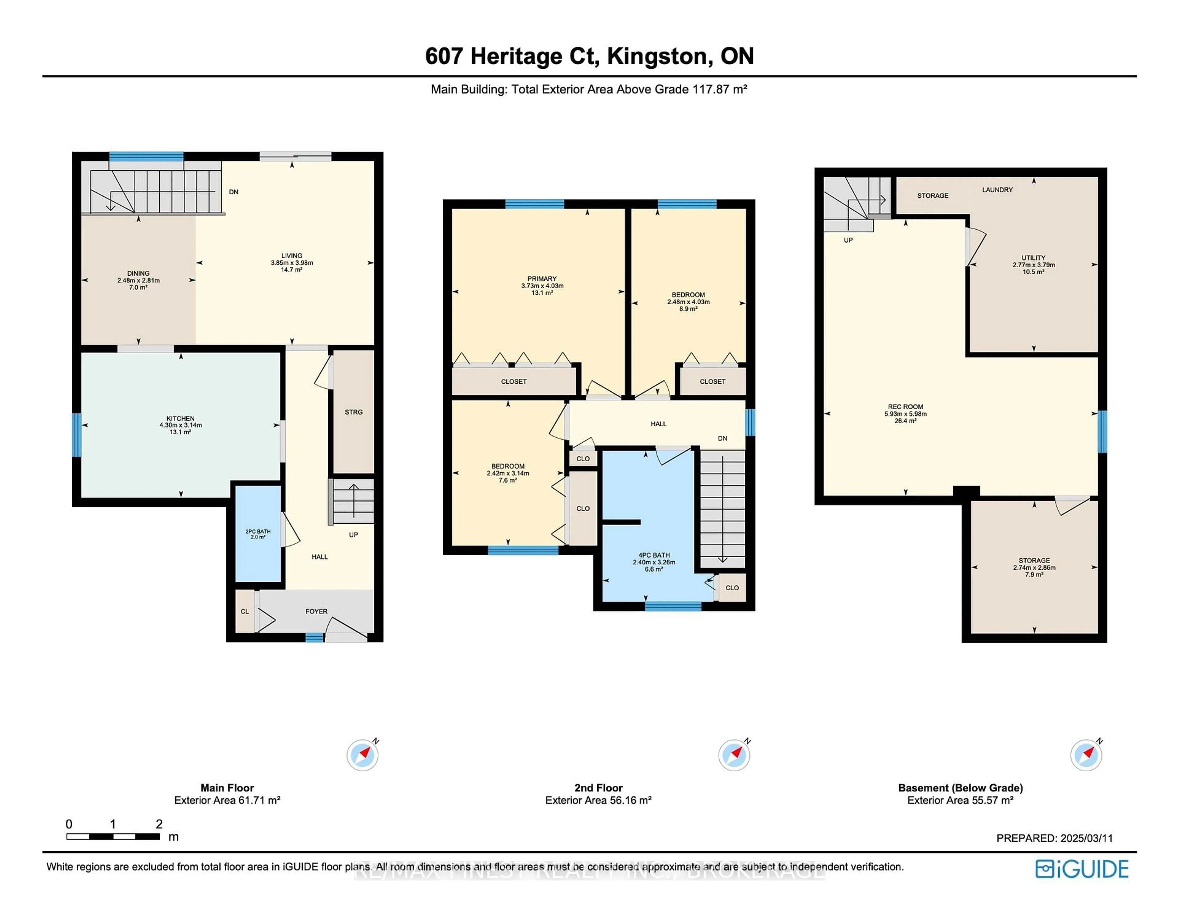 Floor plan for 607 Heritage Crt, Kingston Ontario K7M 9C9