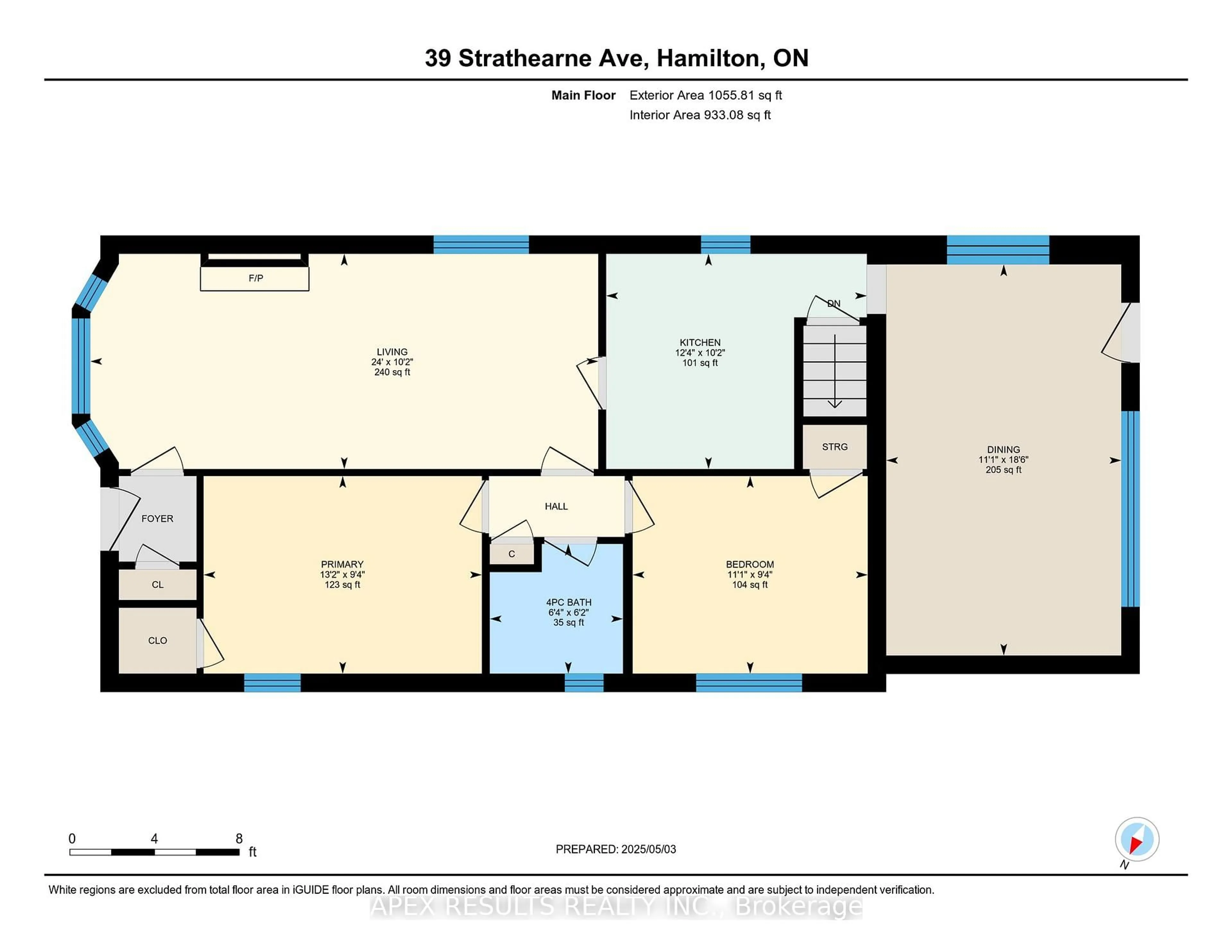 Floor plan for 39 Strathearne Ave, Hamilton Ontario L8H 5K5