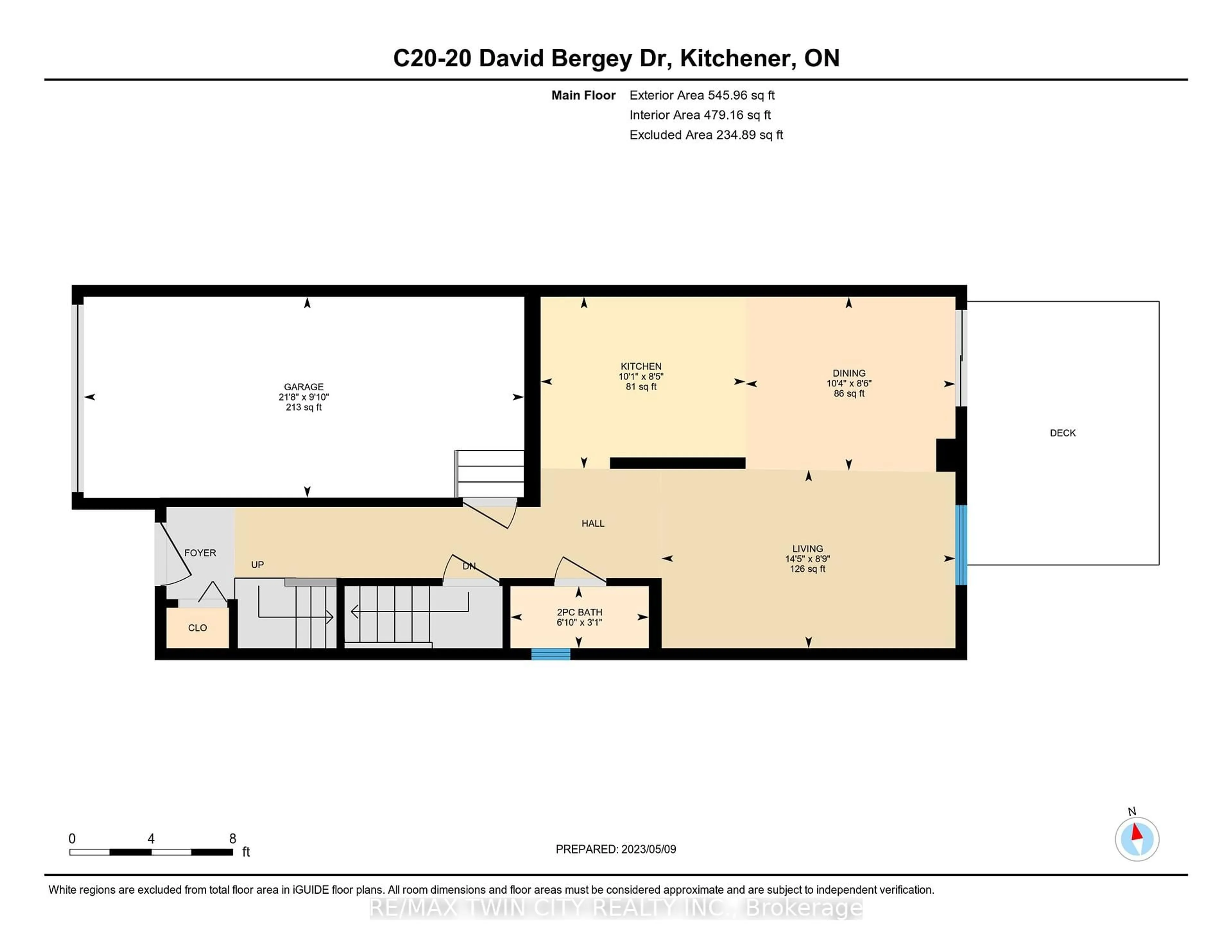 Floor plan for 20 David Bergey Dr #C20, Kitchener Ontario N2E 0B1