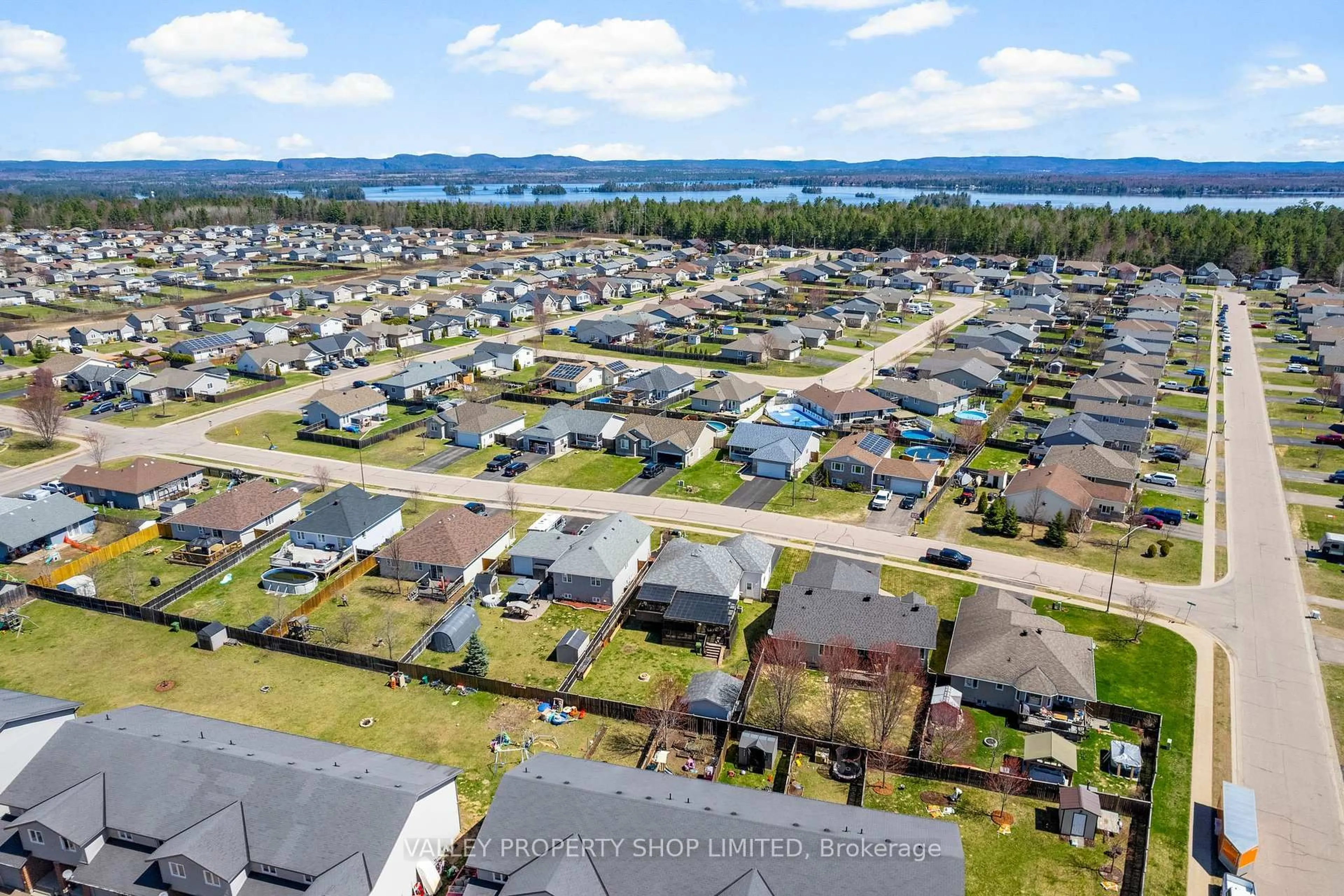 A pic from outside/outdoor area/front of a property/back of a property/a pic from drone, water/lake/river/ocean view for 5 Boulder Creek Tr, Petawawa Ontario K8H 0B2