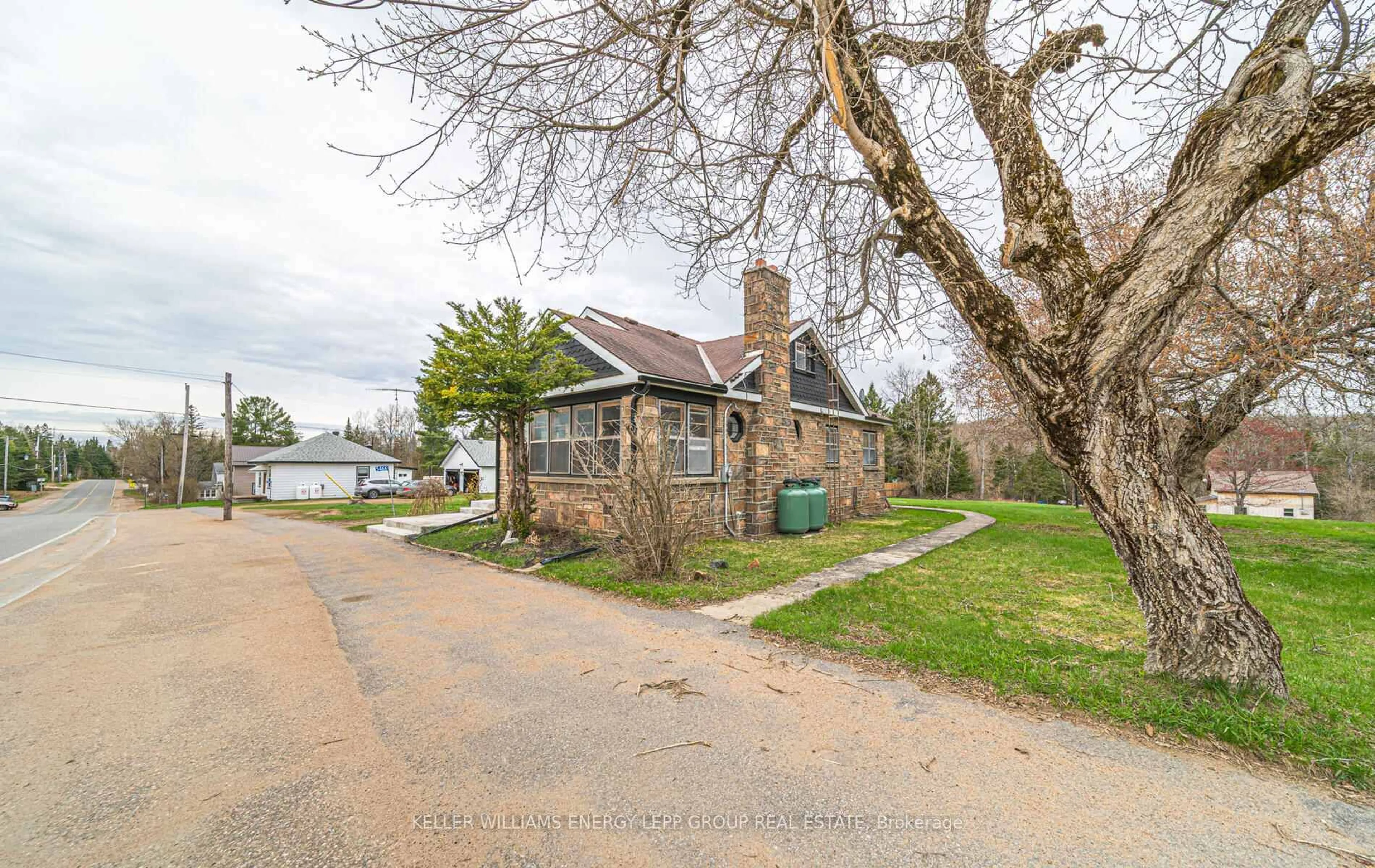 A pic from outside/outdoor area/front of a property/back of a property/a pic from drone, street for 5466 Highway 620 N/A, Coe Hill Ontario K0L 1P0