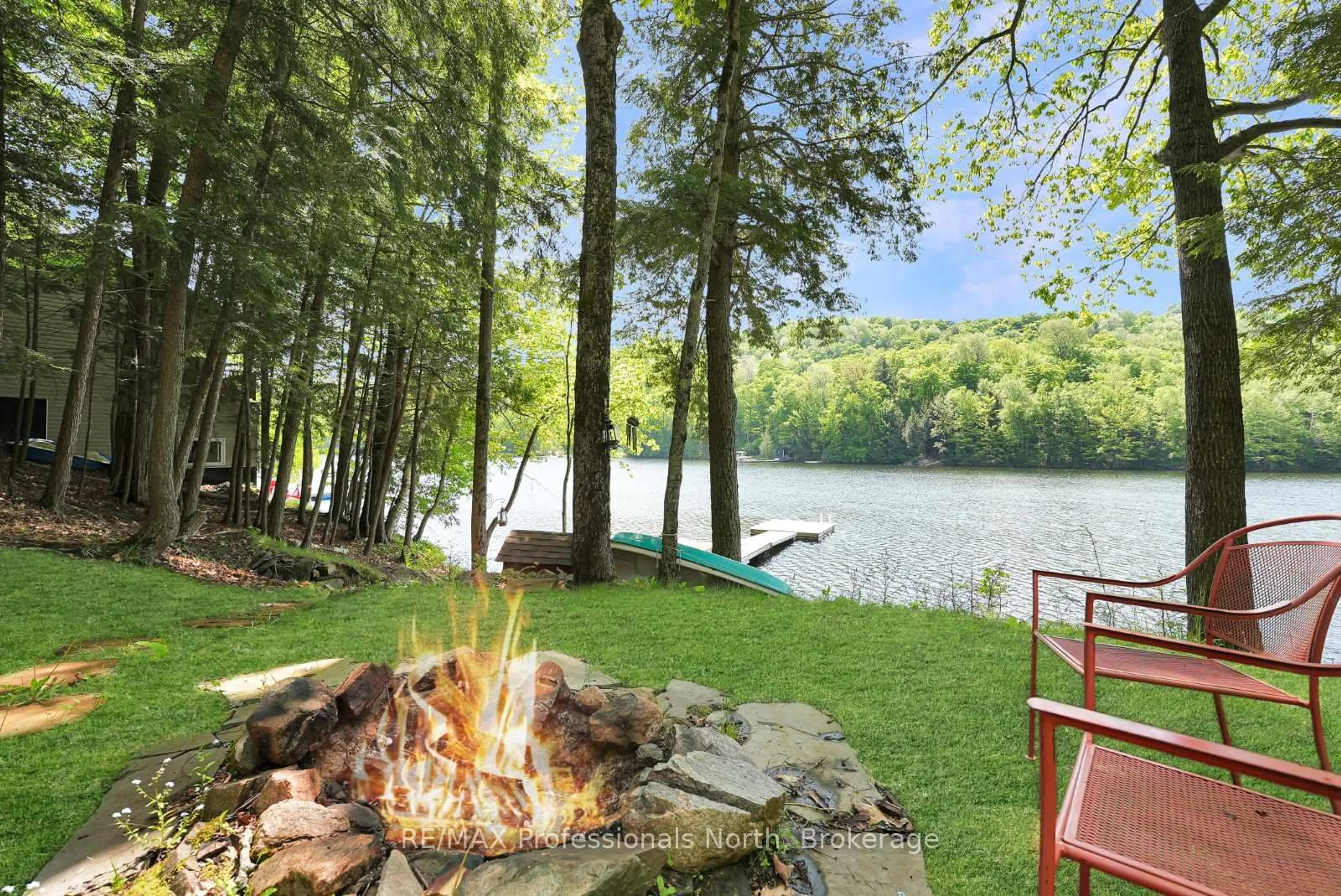 Patio, water/lake/river/ocean view for 1847 Chandler Dr, Dysart et al Ontario K0M 1S0