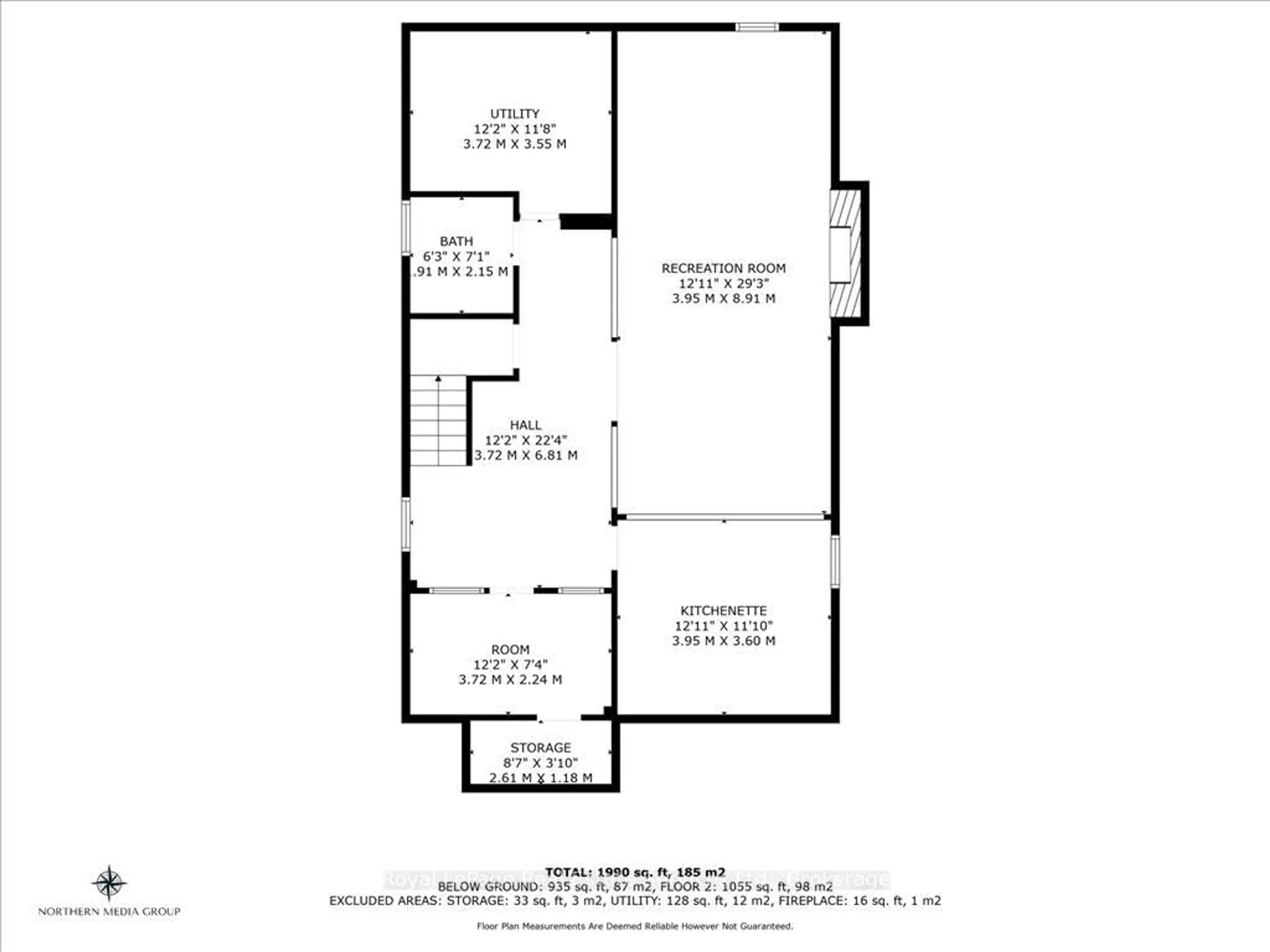 Floor plan for 51 Athens St, Hamilton Ontario L9C 3K8