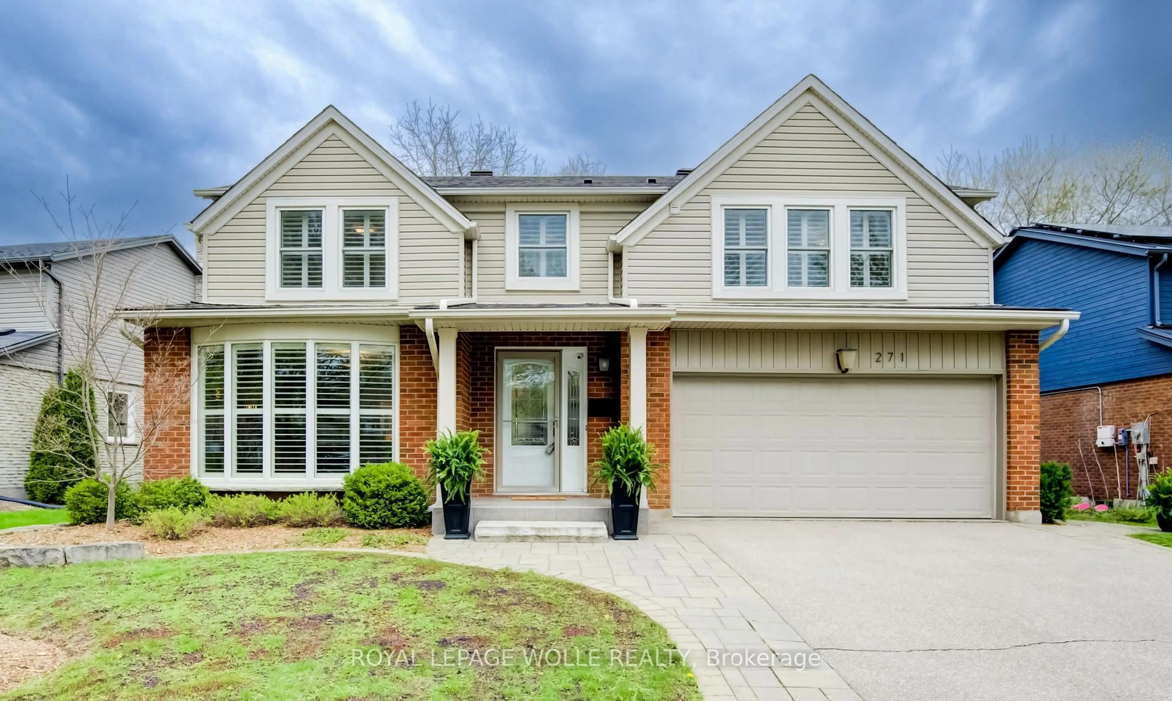 Home with brick exterior material, street for 271 Beechlawn Dr, Waterloo Ontario N2L 5W8
