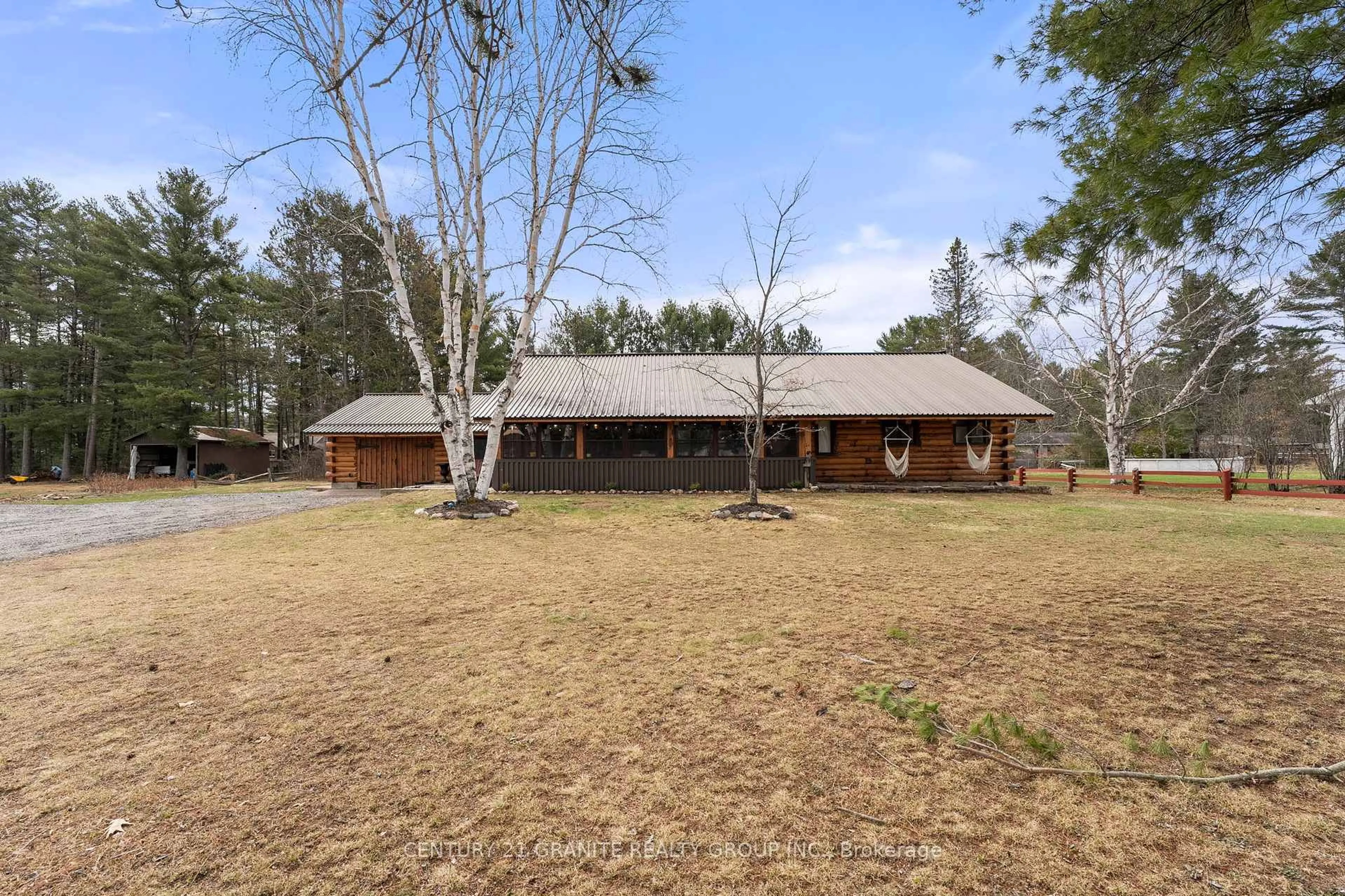 A pic from outside/outdoor area/front of a property/back of a property/a pic from drone, unknown for 147 South Baptiste Lake Rd, Bancroft Ontario K0L 1C0