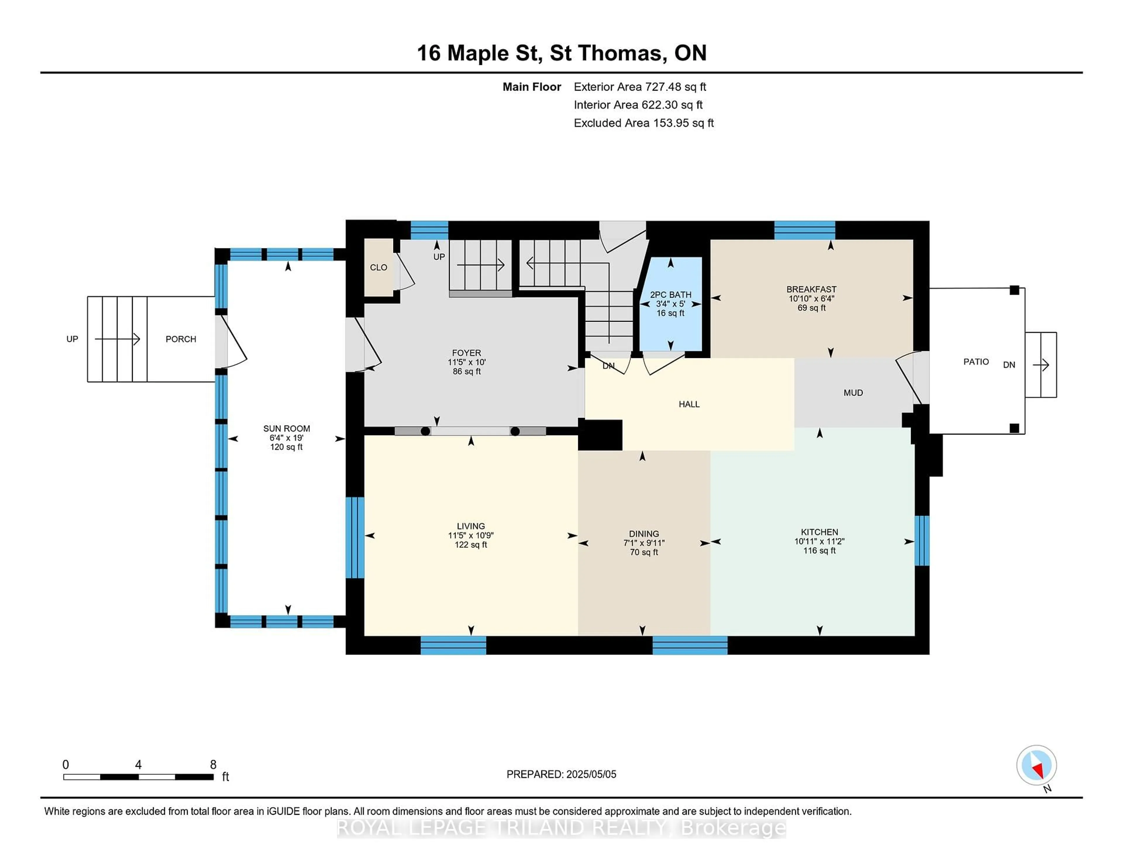 Floor plan for 16 Maple St, St. Thomas Ontario N5R 1Y9