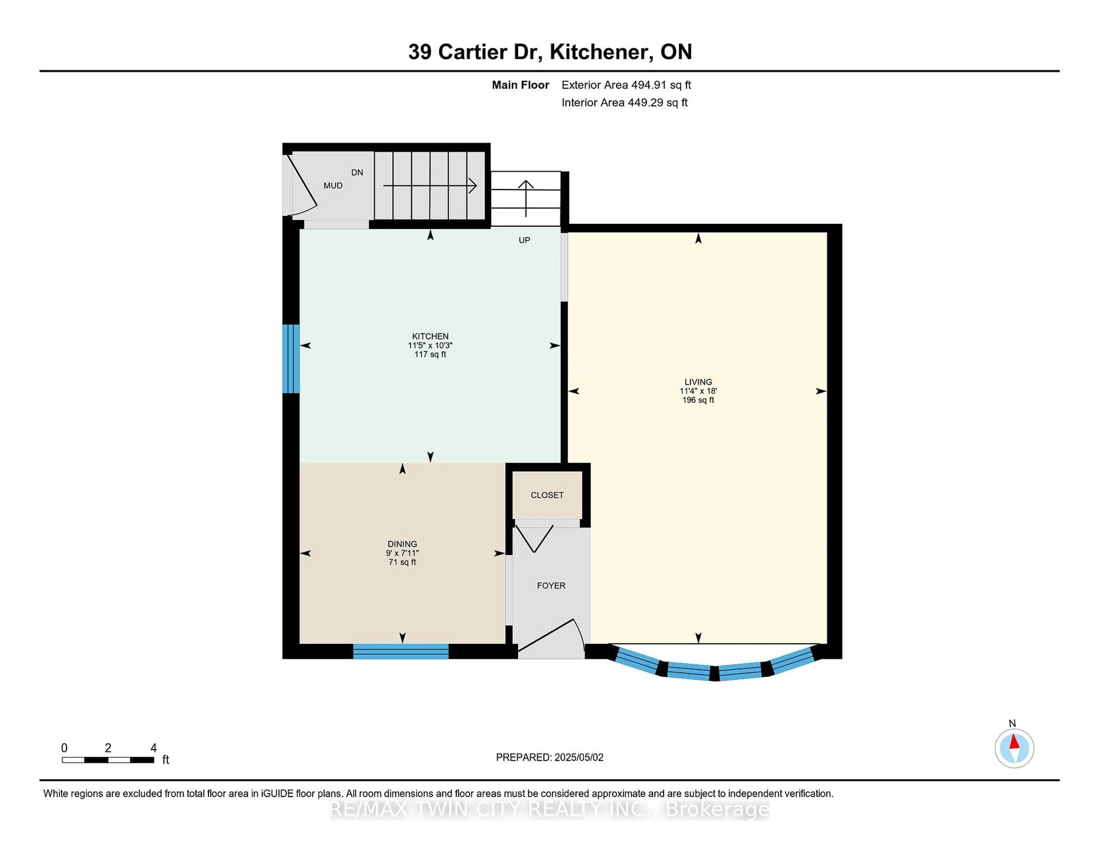 Floor plan for 39 CARTIER Dr, Kitchener Ontario N2E 1E3