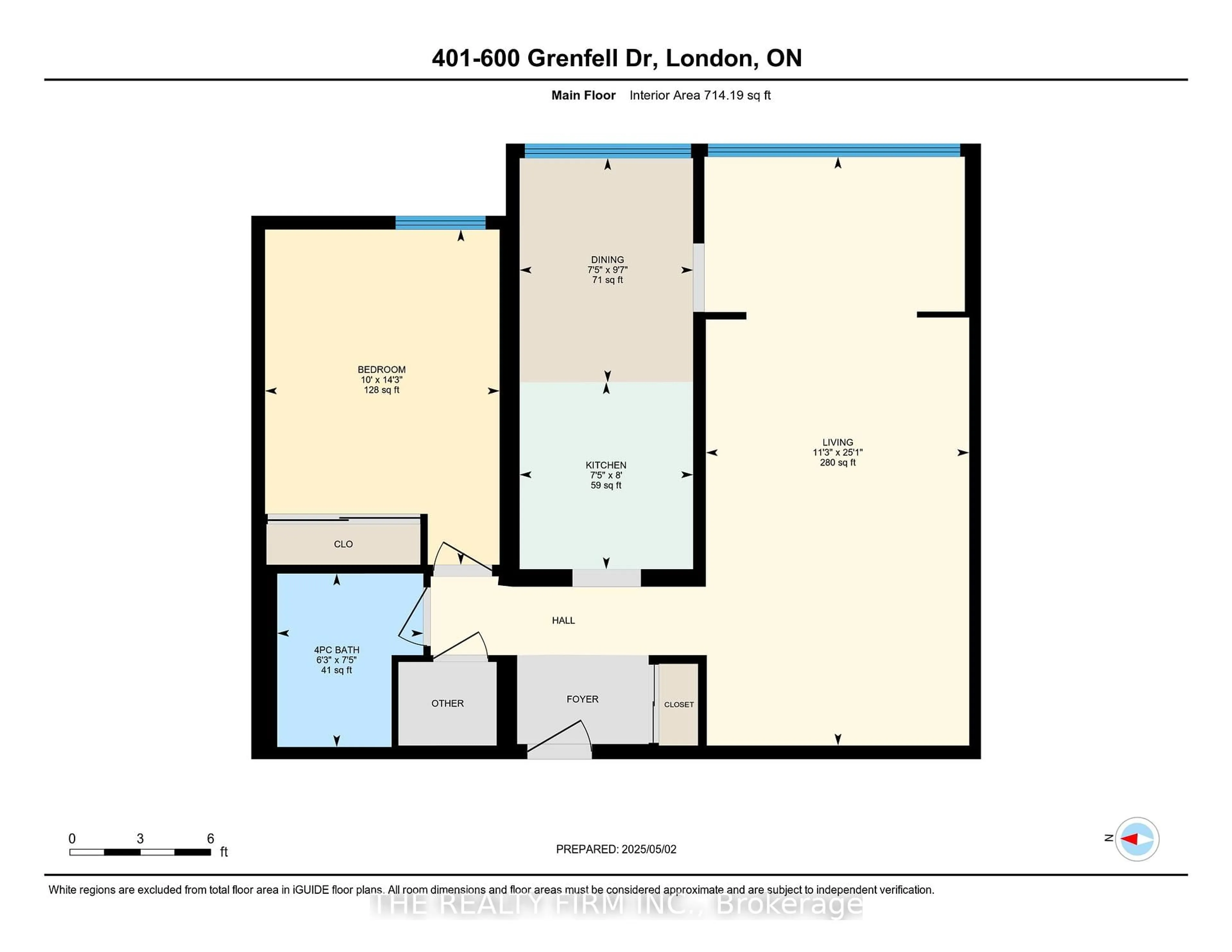 Floor plan for 600 Grenfell Dr #401, London North Ontario N5X 2R8