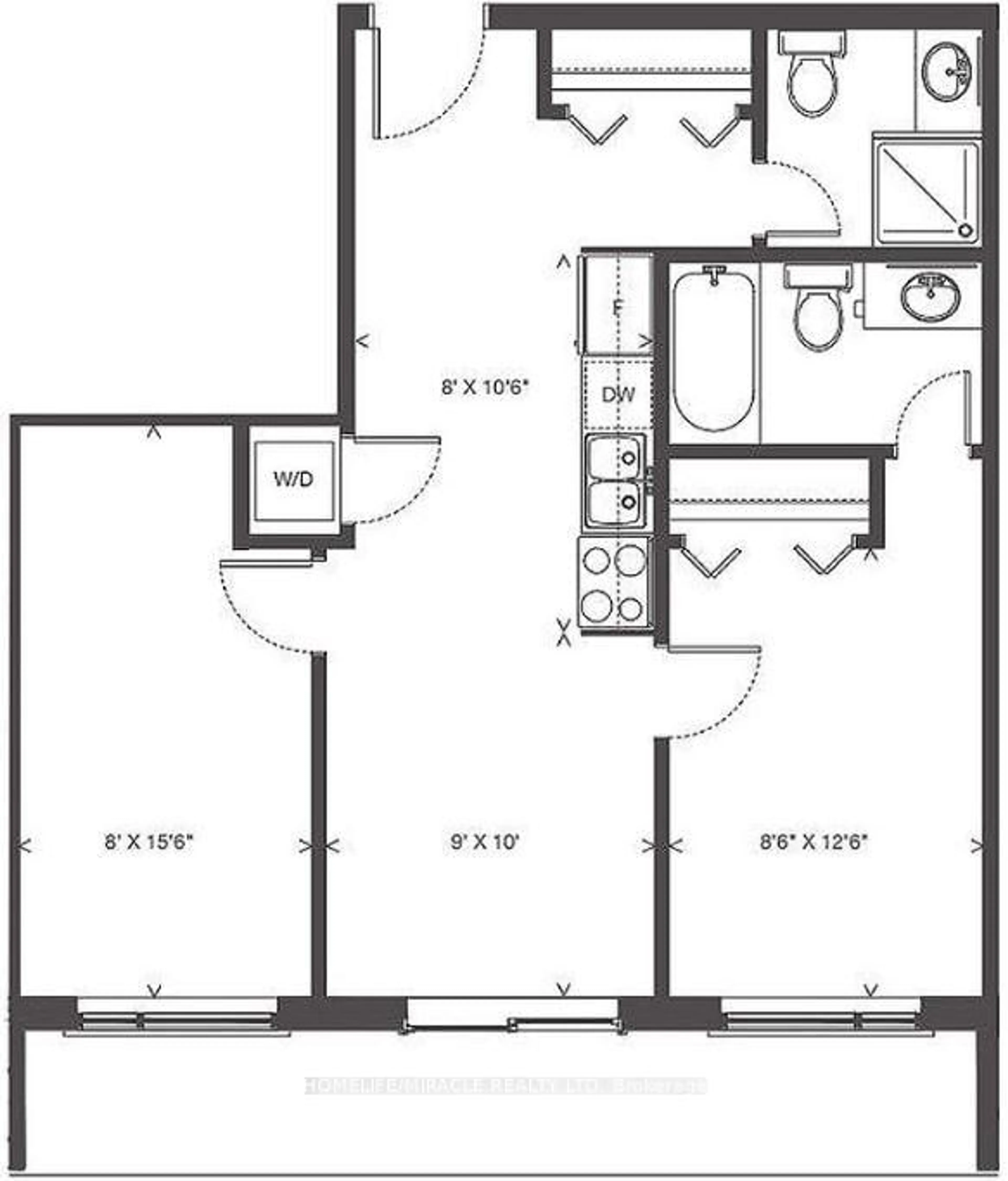 Floor plan for 275 Larch St #G510, Waterloo Ontario N2L 3R2